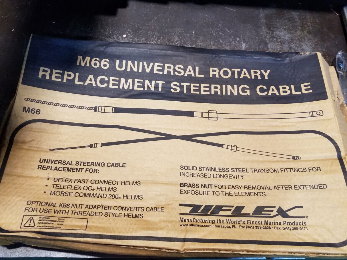 Uflex M66 Universal Boat Rotary Steering Cable M66X15 | 15 FT