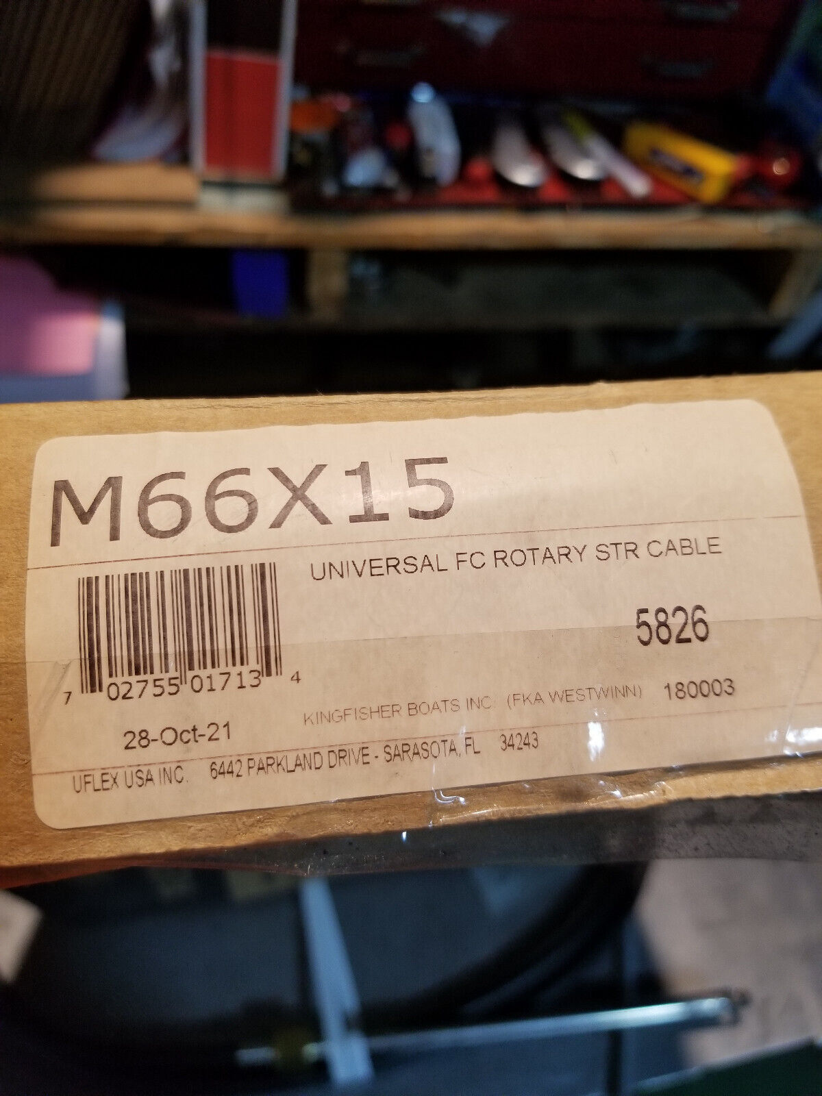 Uflex M66 Universal Boat Rotary Steering Cable M66X15 | 15 FT
