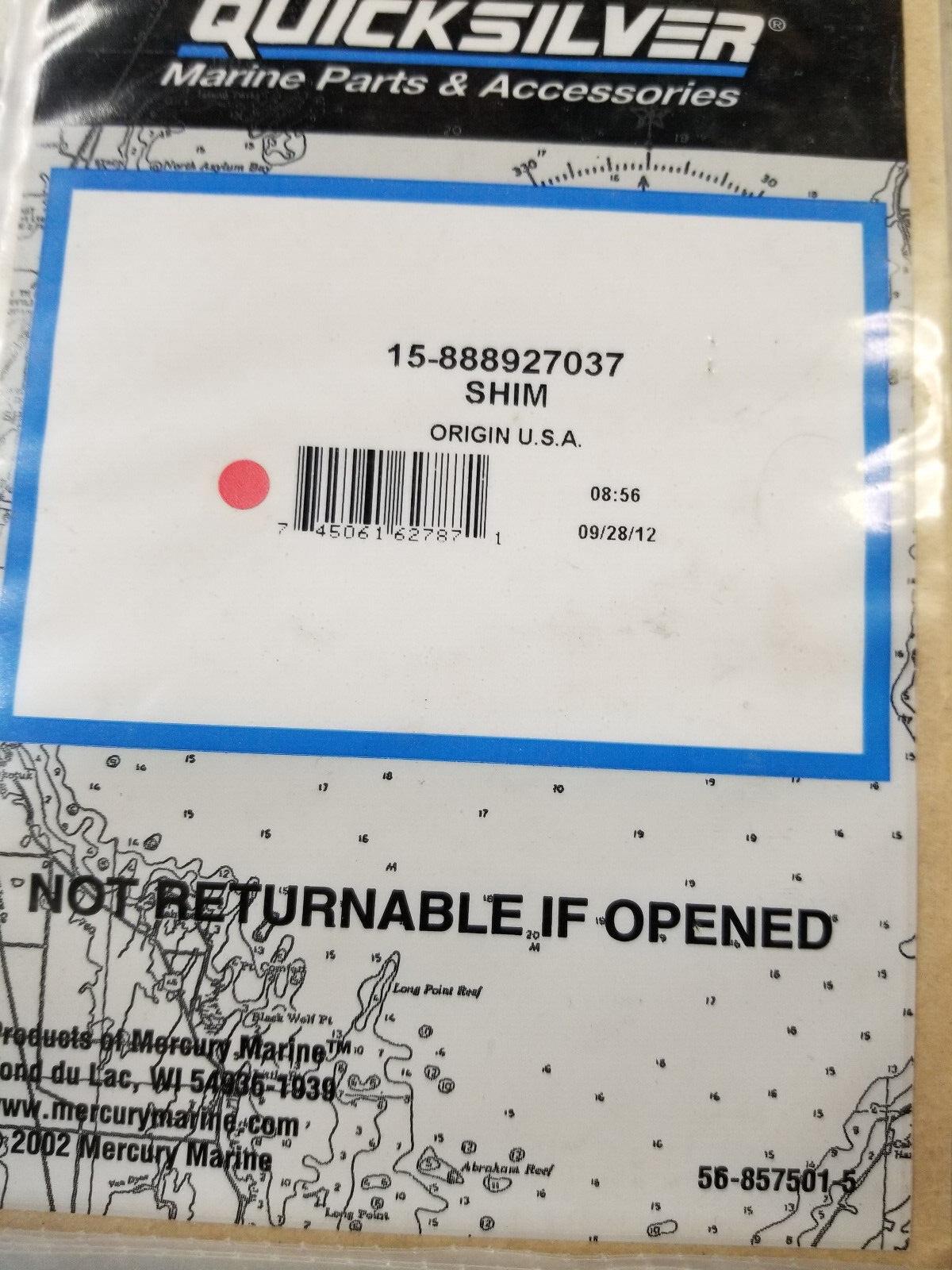 New Mercury Mercruiser Quicksilver OEM Part 15-888927037 Shim