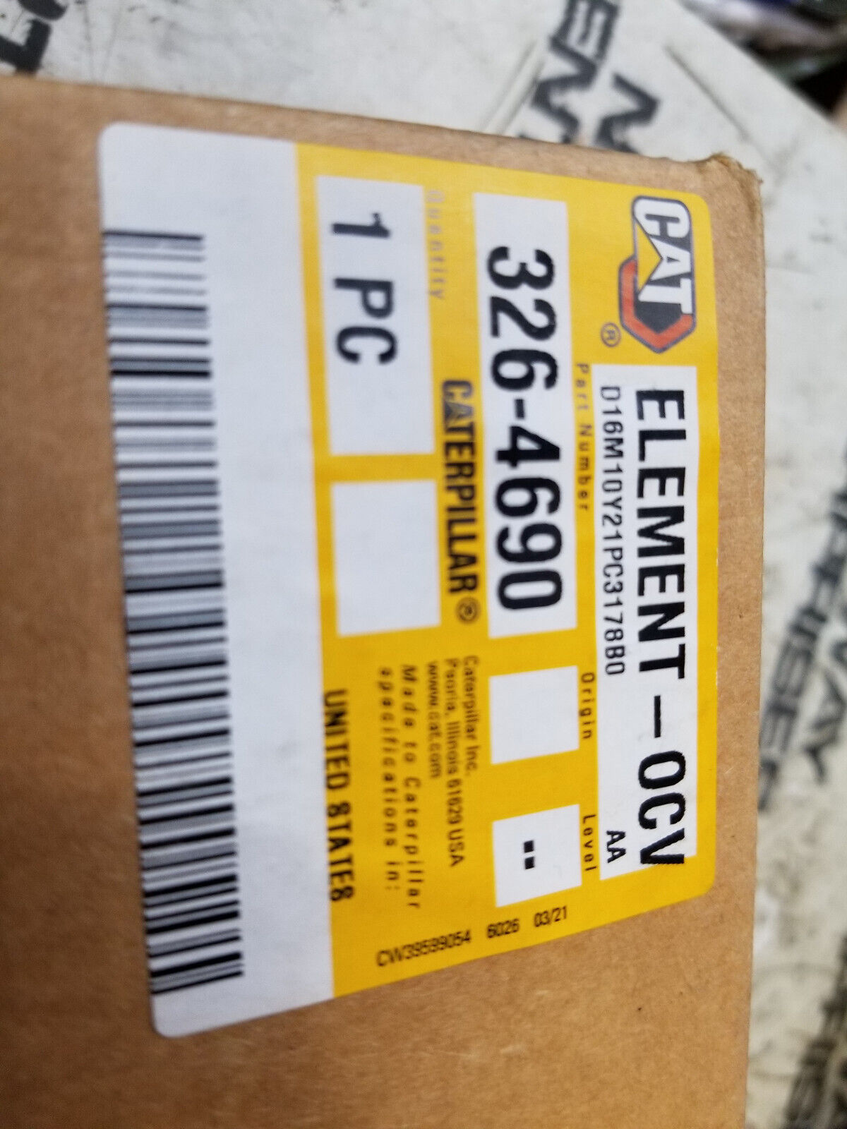 326-4690 Caterpillar Open Crankcase Ventilation Element