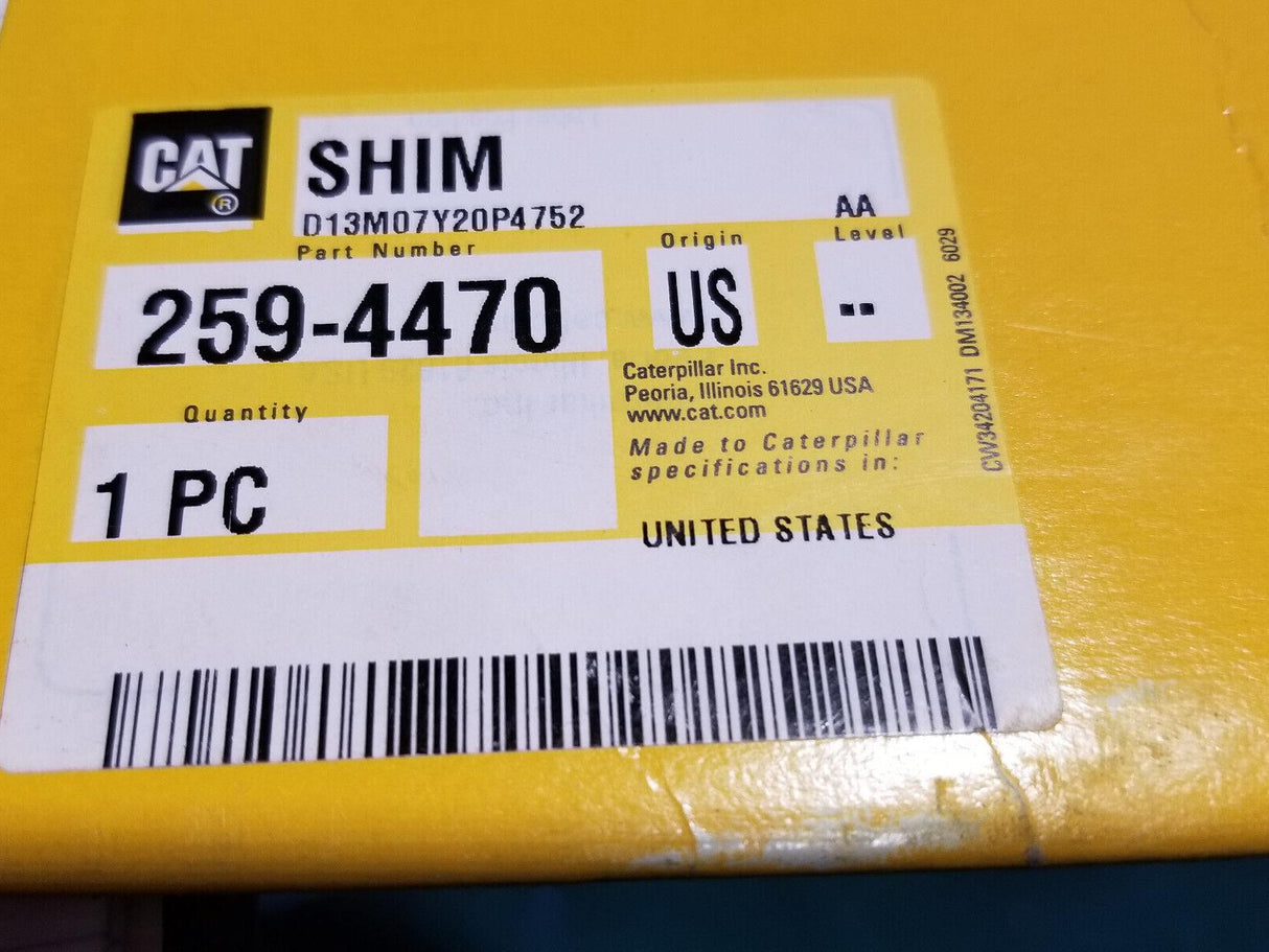259-4470 Cat 0.12mm Thick Steel Shim 2594470