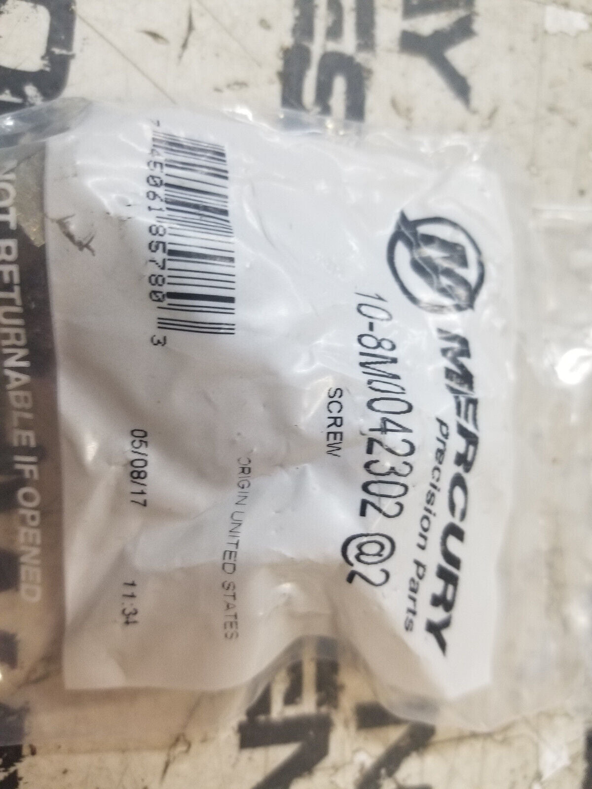 MERCURY QUICKSILVER 10-8M0042302 SET OF 2 BOLTS