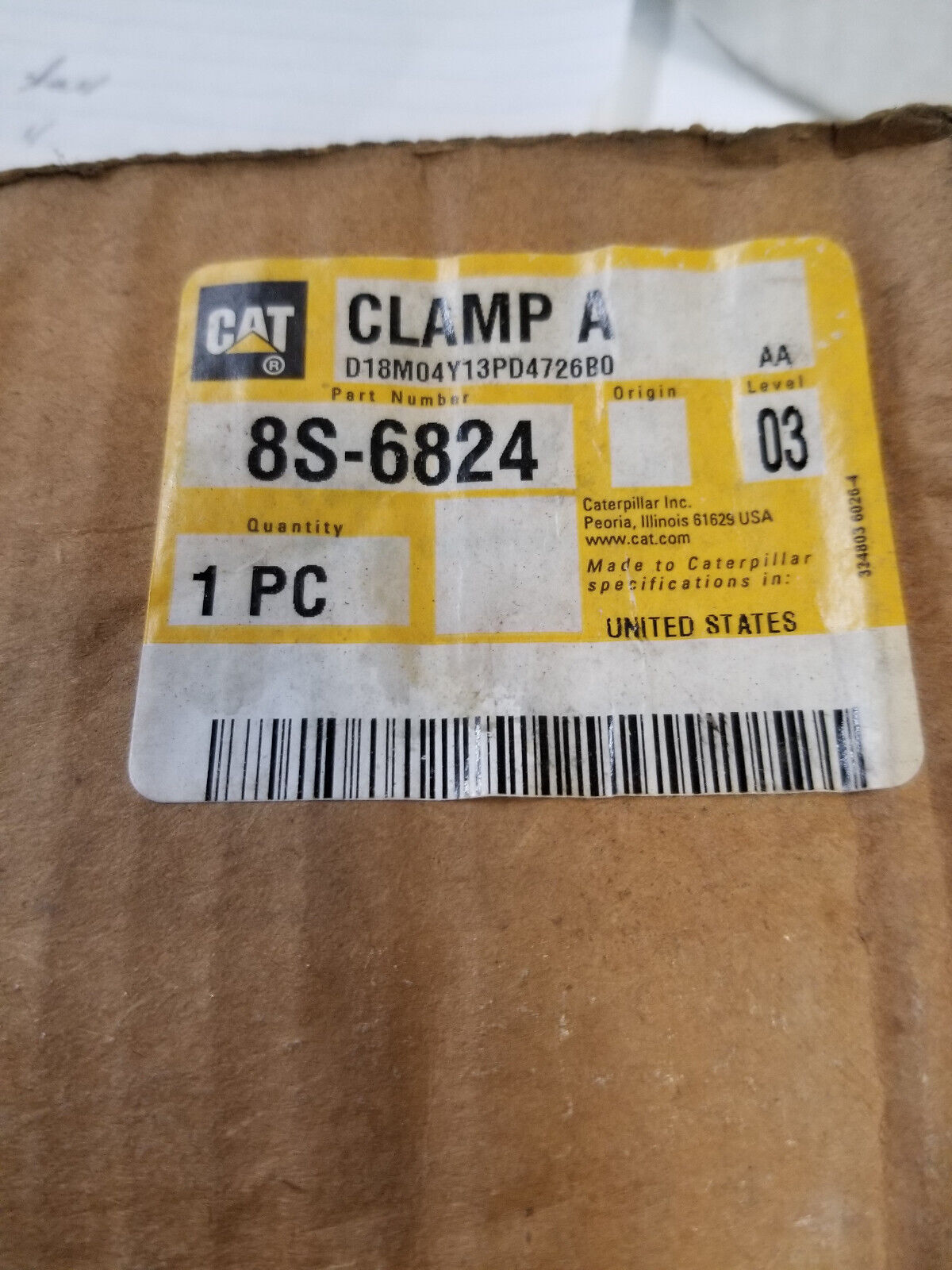 CAT INTAKE CLAMP 8S-6824 345.90mm Internal Diameter Precleaner Clamp