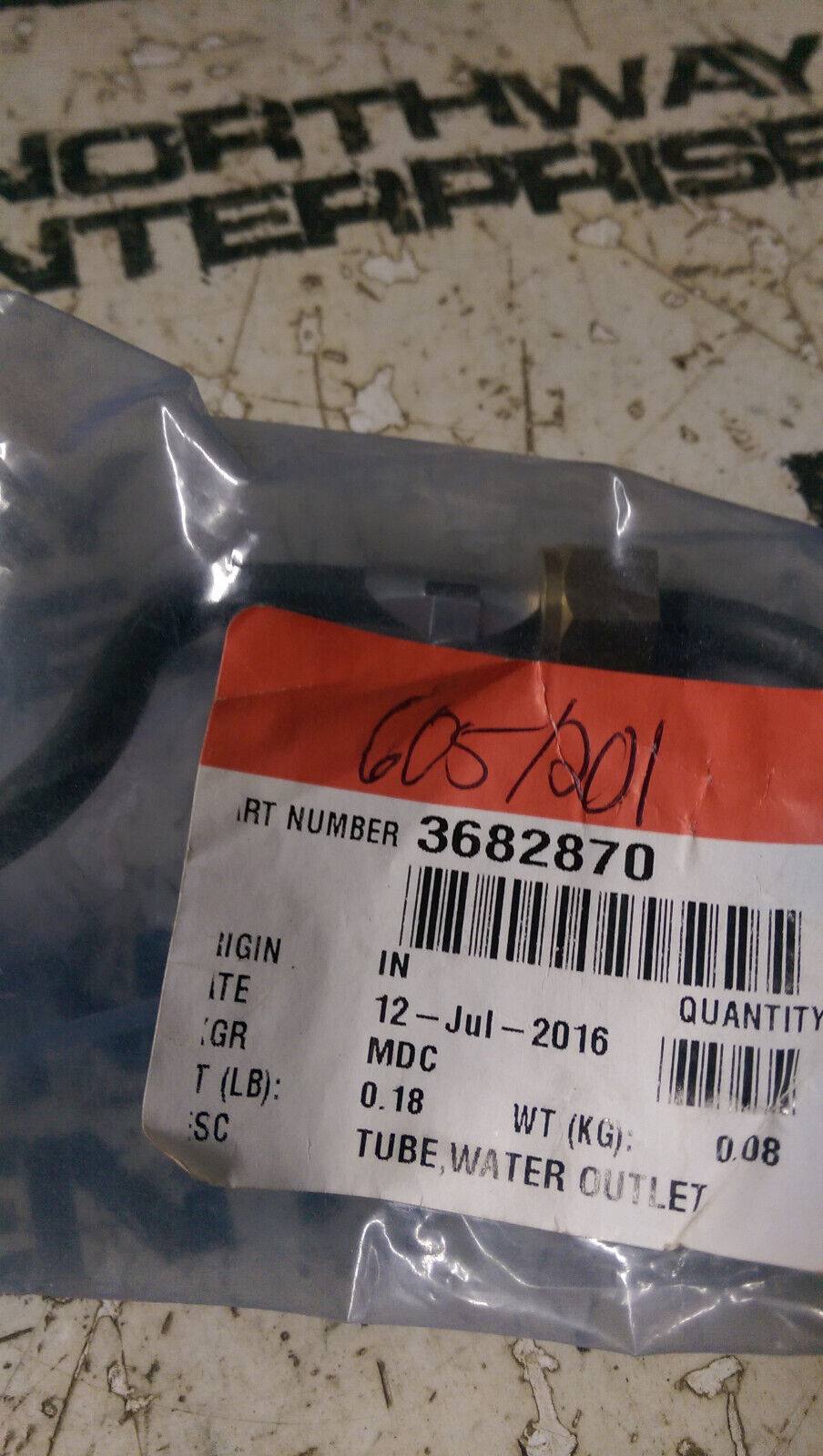 3682870 CUMMINS WATER TUBE OUTLET