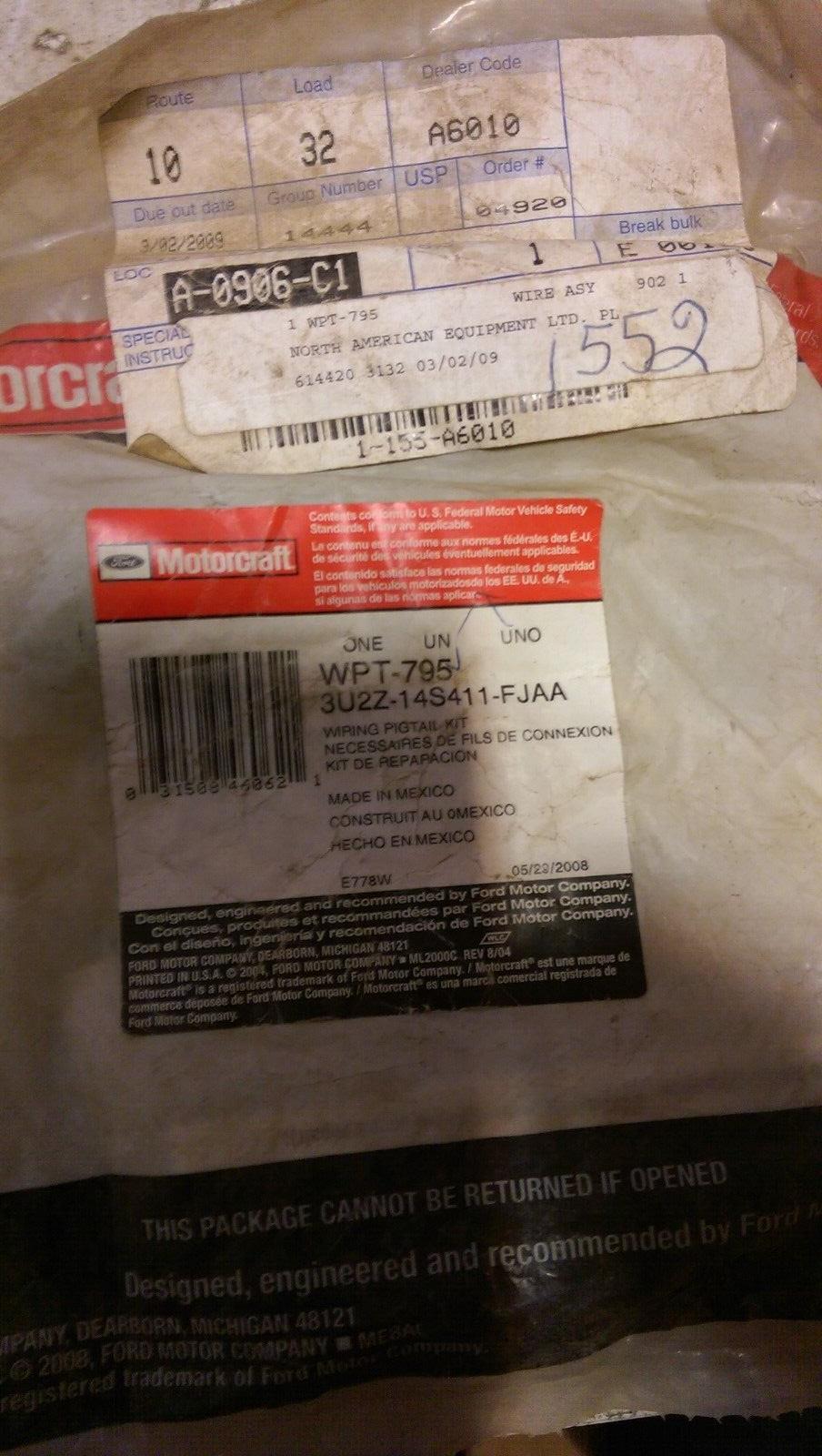 WPT-795 MASS AIRFLOW SENSOR PIGTAIL