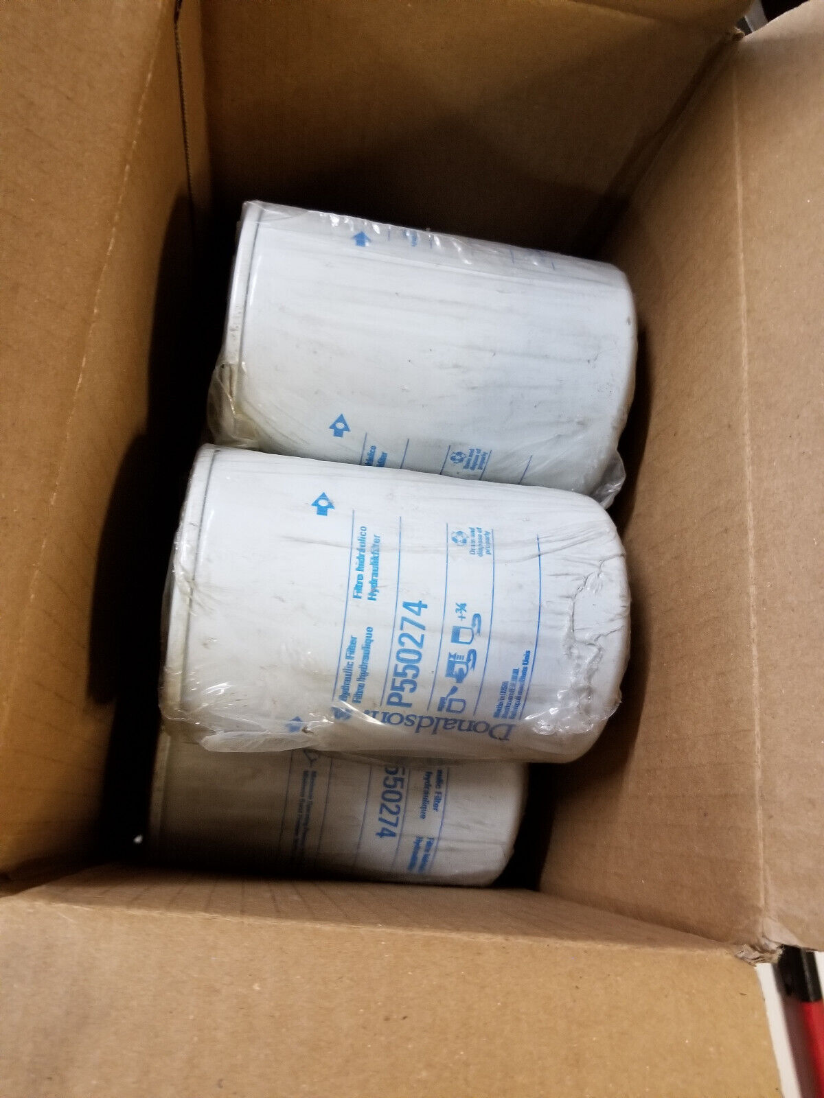 LOT OF 8PC - P550274 DONALDSON HYDRAULIC SPIN ON FILTER