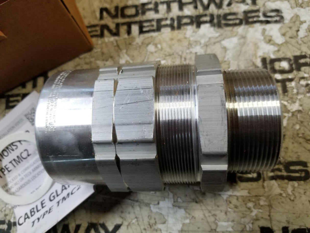 TMC2-200A233 ALUM TECK CONNECTOR 2"NPT CABLE RANGE 1.91" - 2.33"