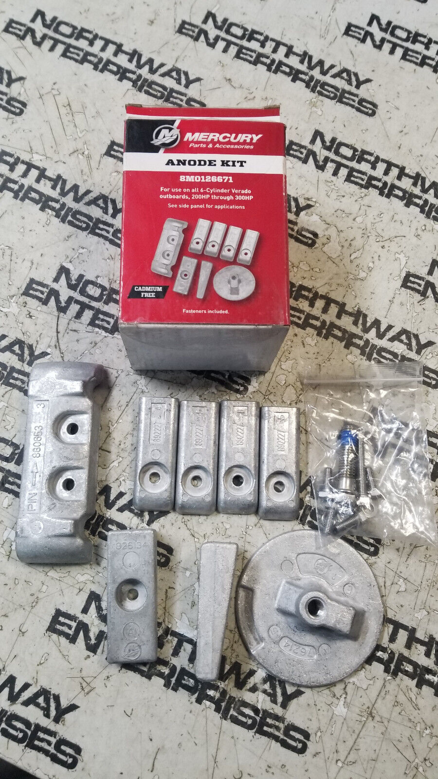 Mercury 8M0126671 OEMAnode Kit for Verado 200-300HP Outboards