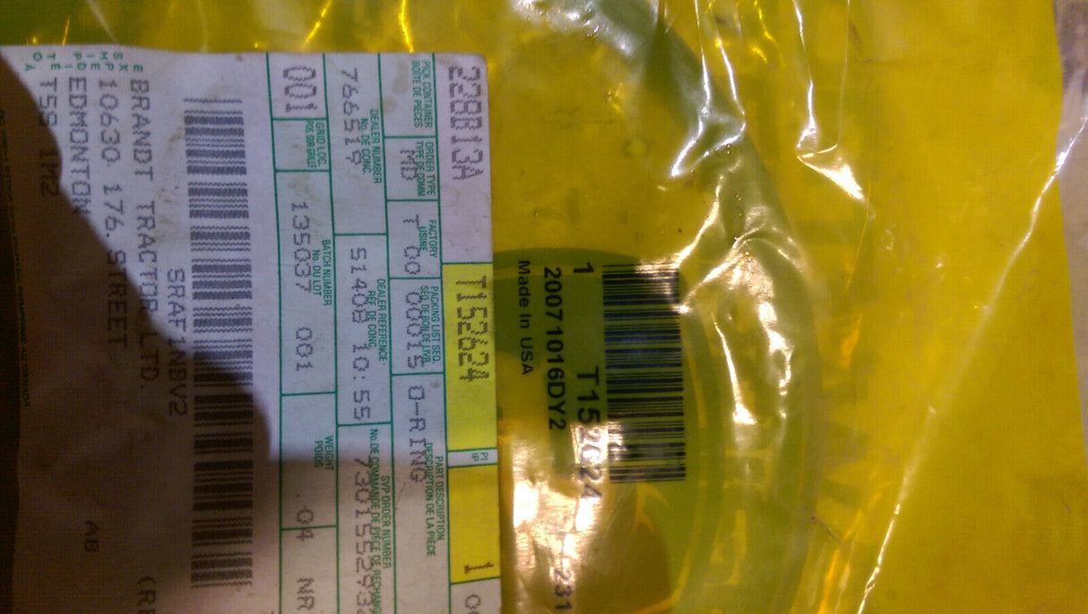 John Deere T152624 O RING