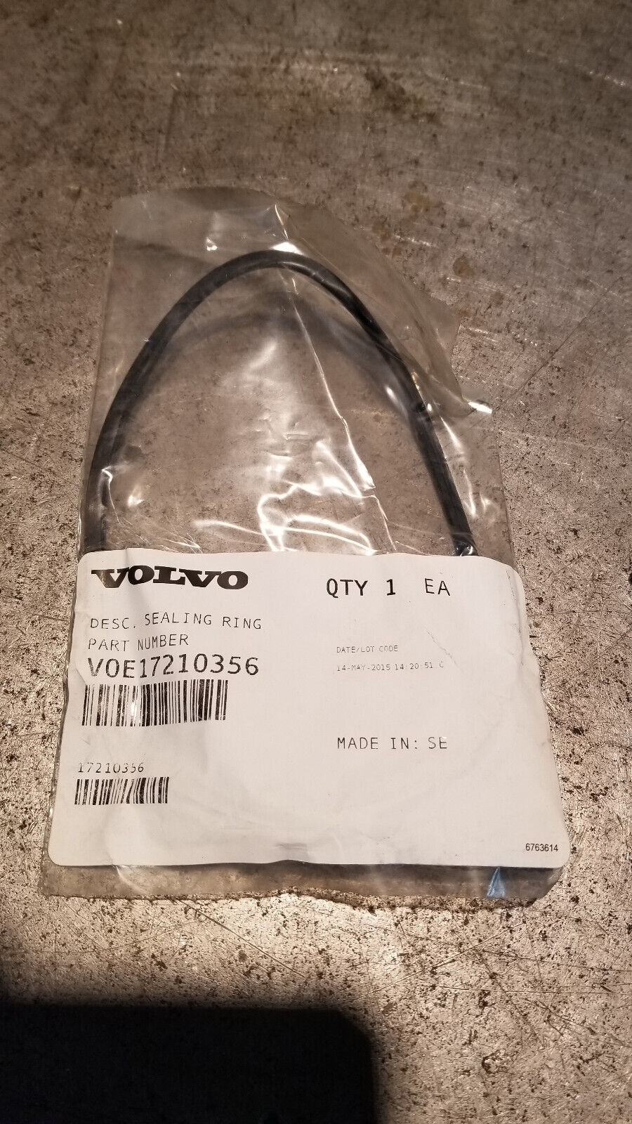 VOE17210356 VOLVO SEALING RING 17210356