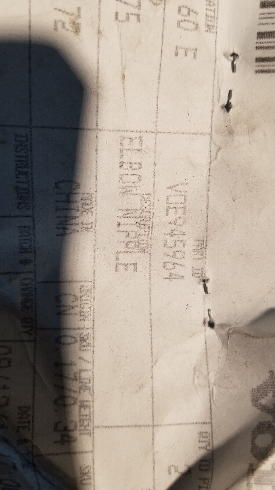 VOE945964 VOLVO ELBOW NIPPLE LOT OF 2 PIECES 945964