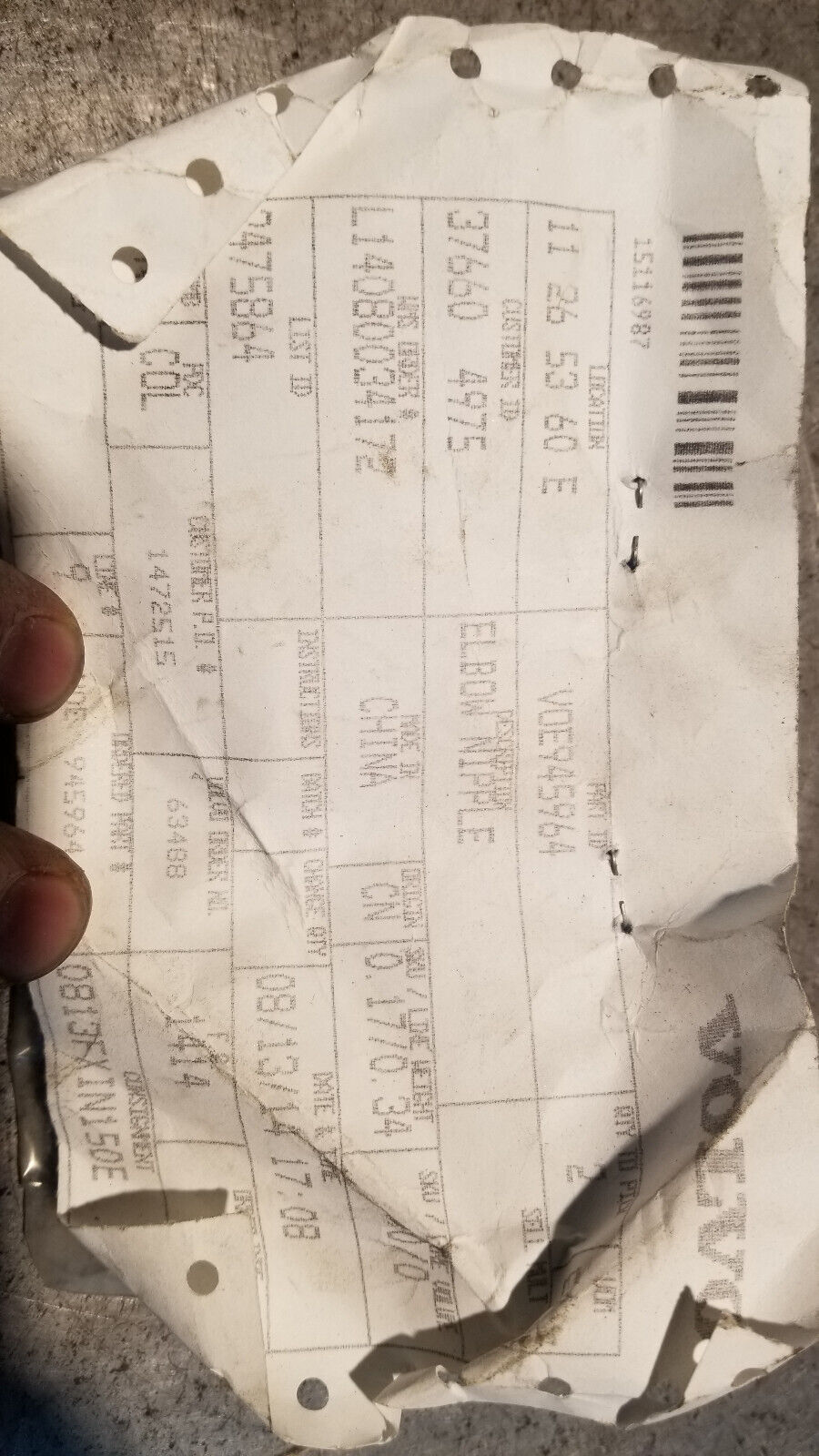 VOE945964 VOLVO ELBOW NIPPLE LOT OF 2 PIECES 945964