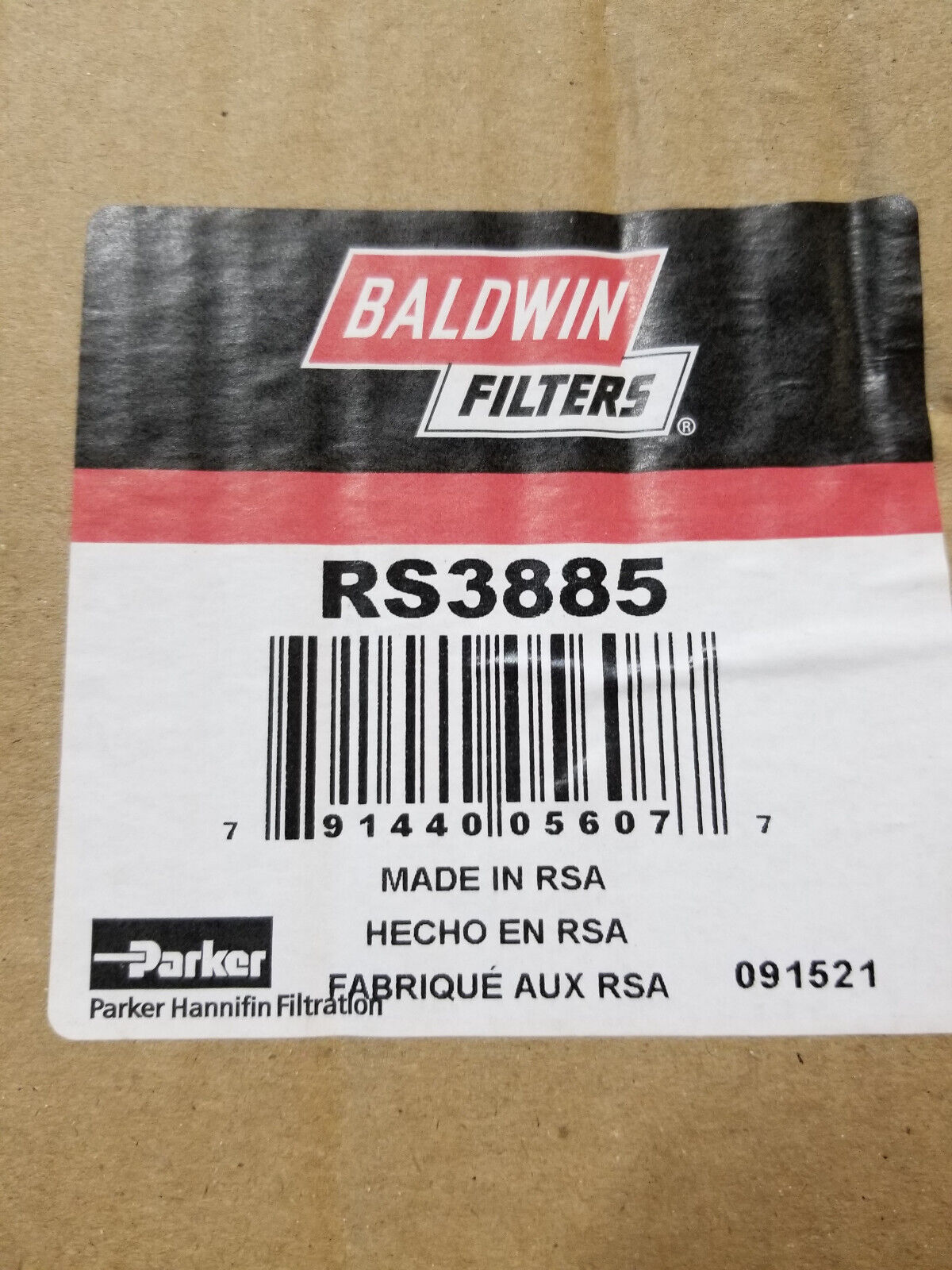 BALDWIN FILTERS RS3885