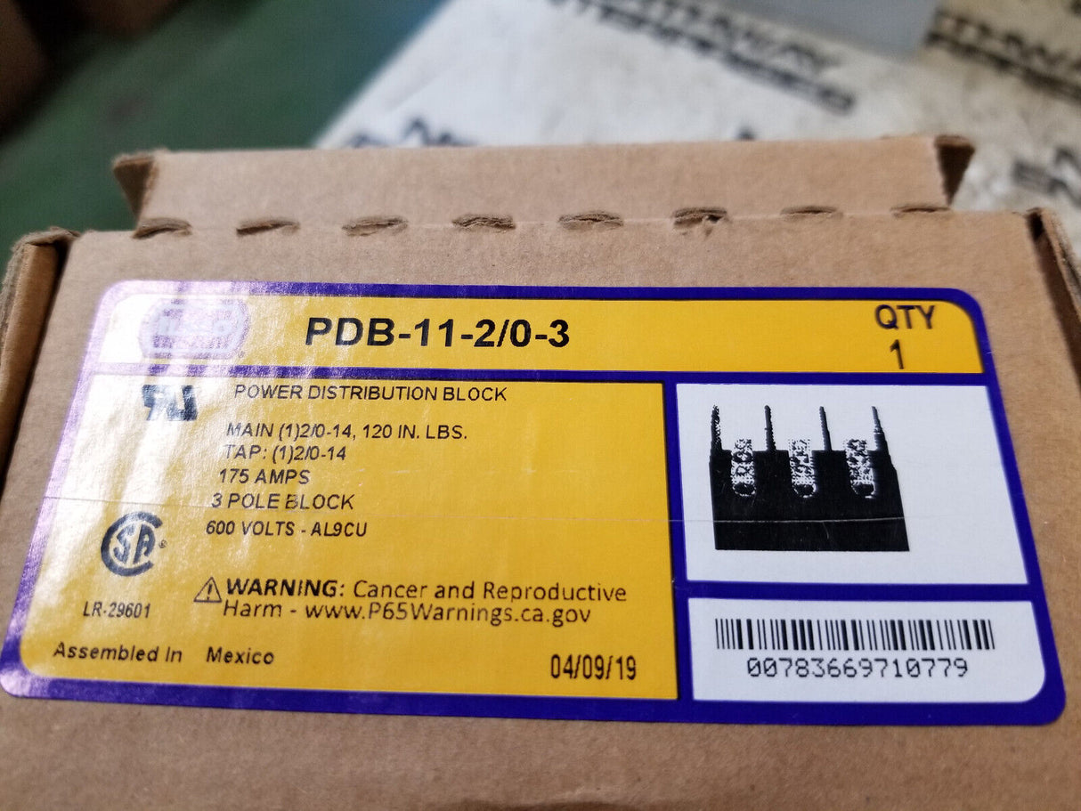 PDB-11-2/0-3 POWER DISTRIBUTION BLOCK