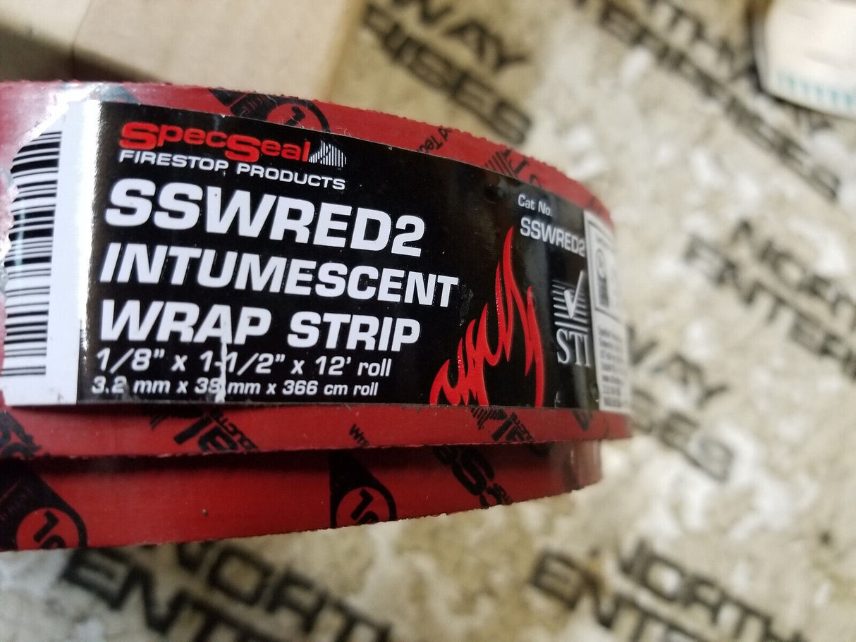 SSWRED2 STI 12FT ROLL Fire Barrier Wrap Strip,12 ft.