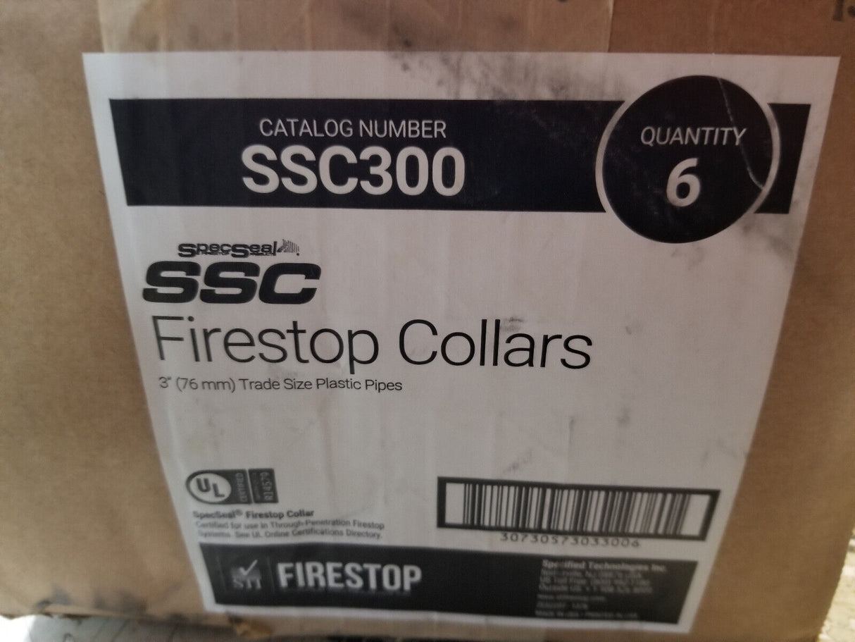 CASE OF 6PC - STI SSC300 Intumescent Firestop 3" SSC Collar SSC 300