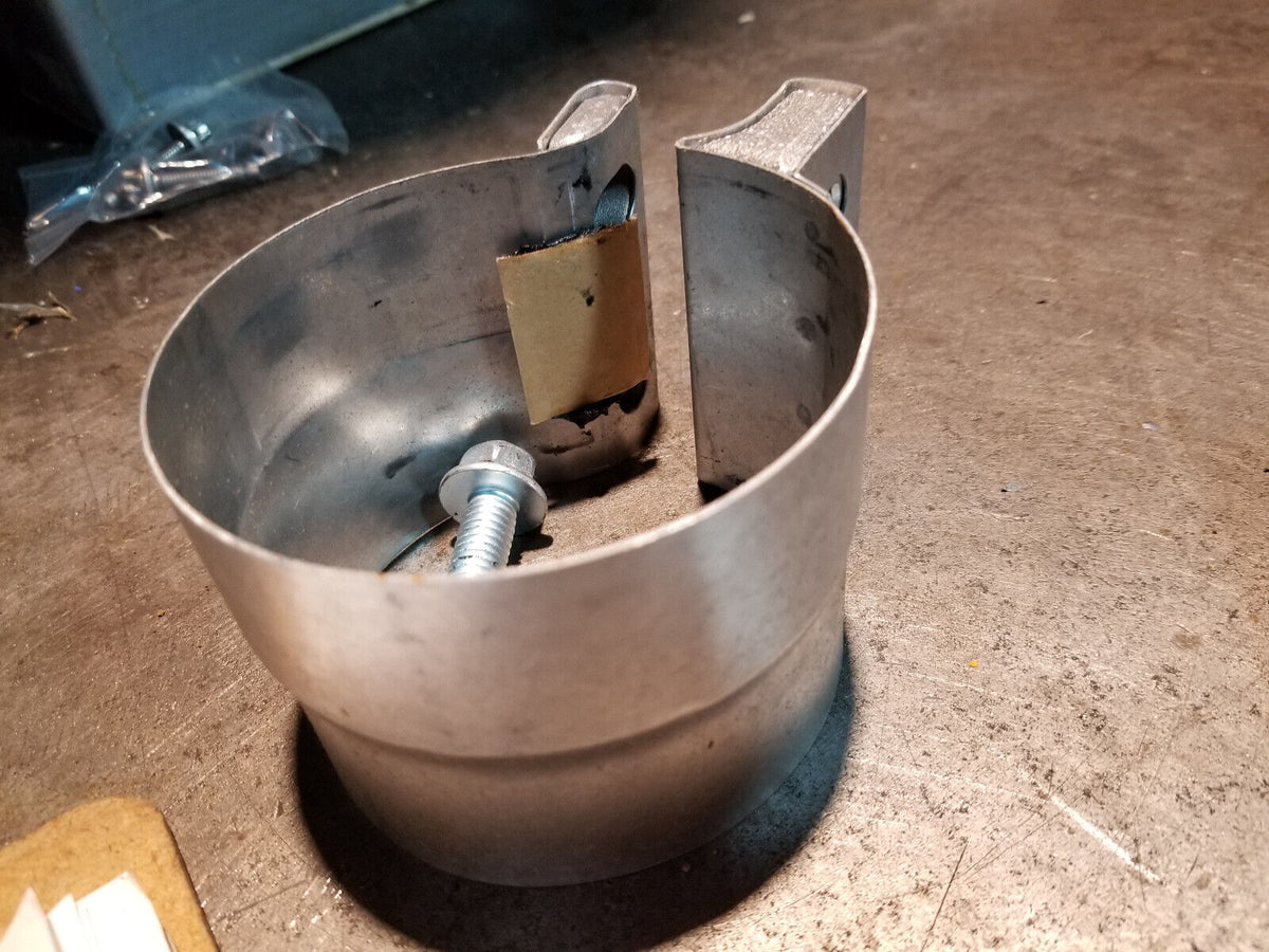 3-1/2" Exhaust Mega-Clamp Band-Style Walker 33285 Aluminized Steel .032" Thick