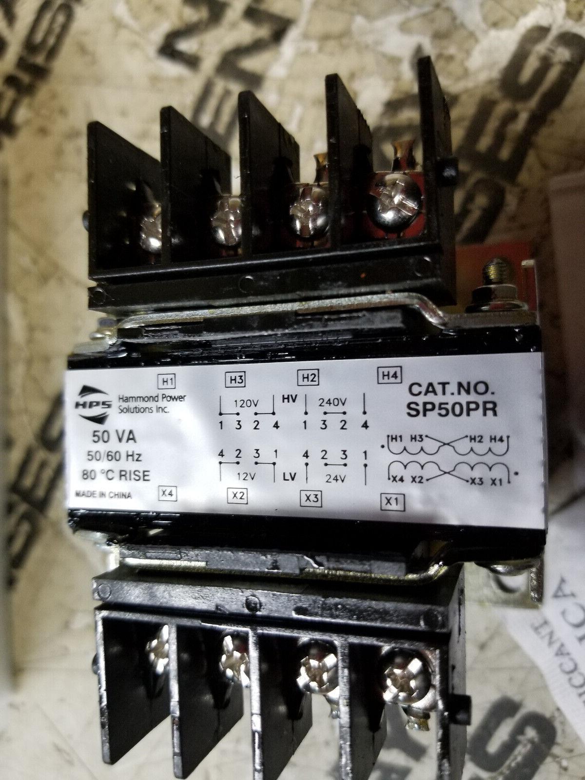 SP50PR Hammond control transformer, open core, 50 VA, 1-phase, 120/240 VAC