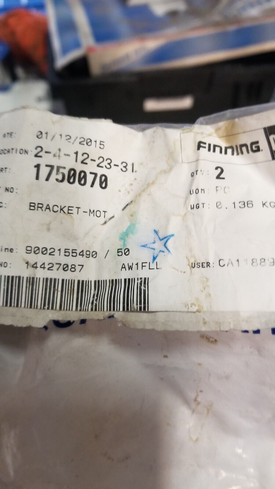 CATERPILLAR 175-0070 1750070 MOTOR BRACKET