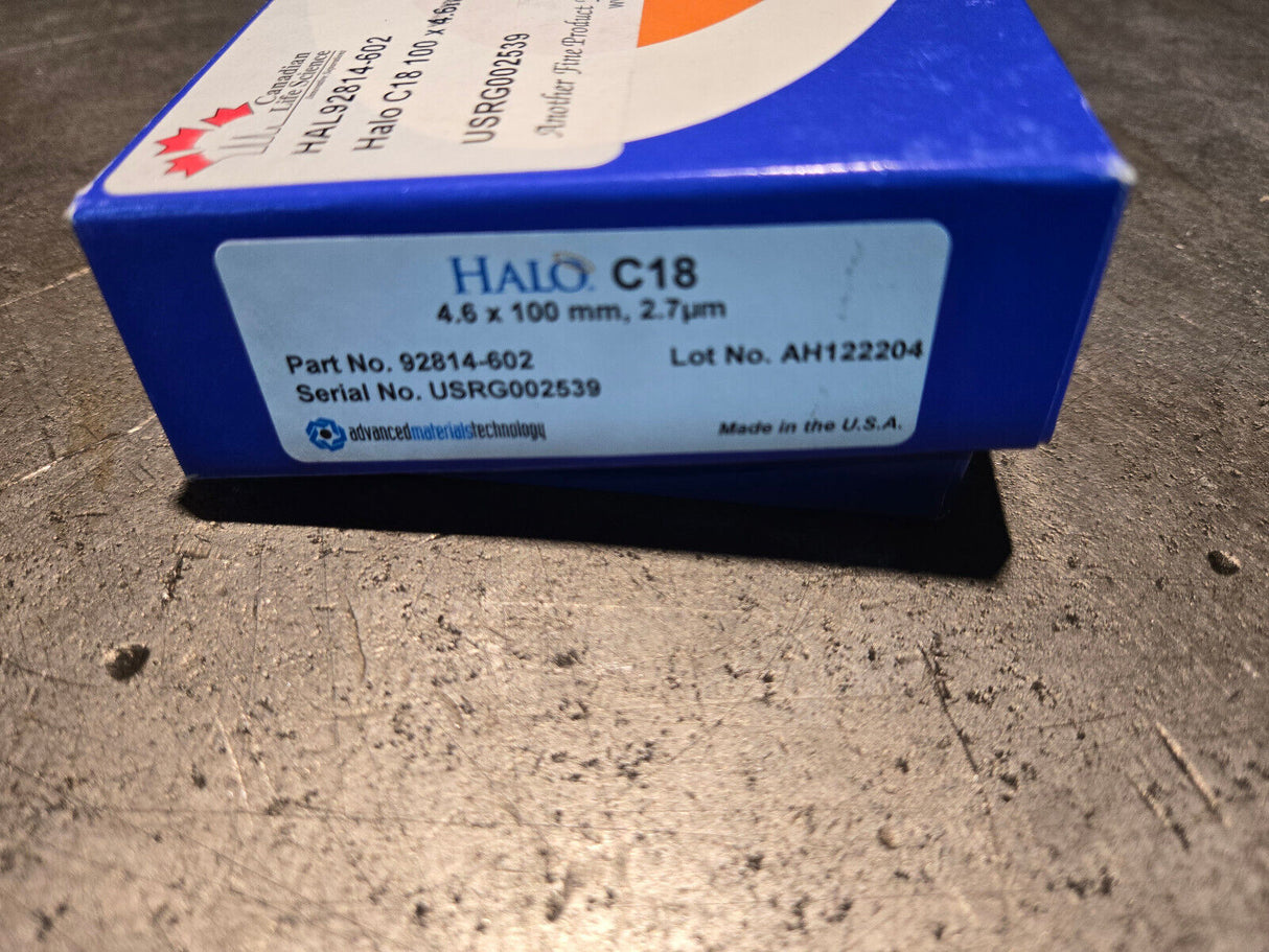 HALO C18 4.6 X 100 MM, 2.7um COLUMN PART NO: 92814-602