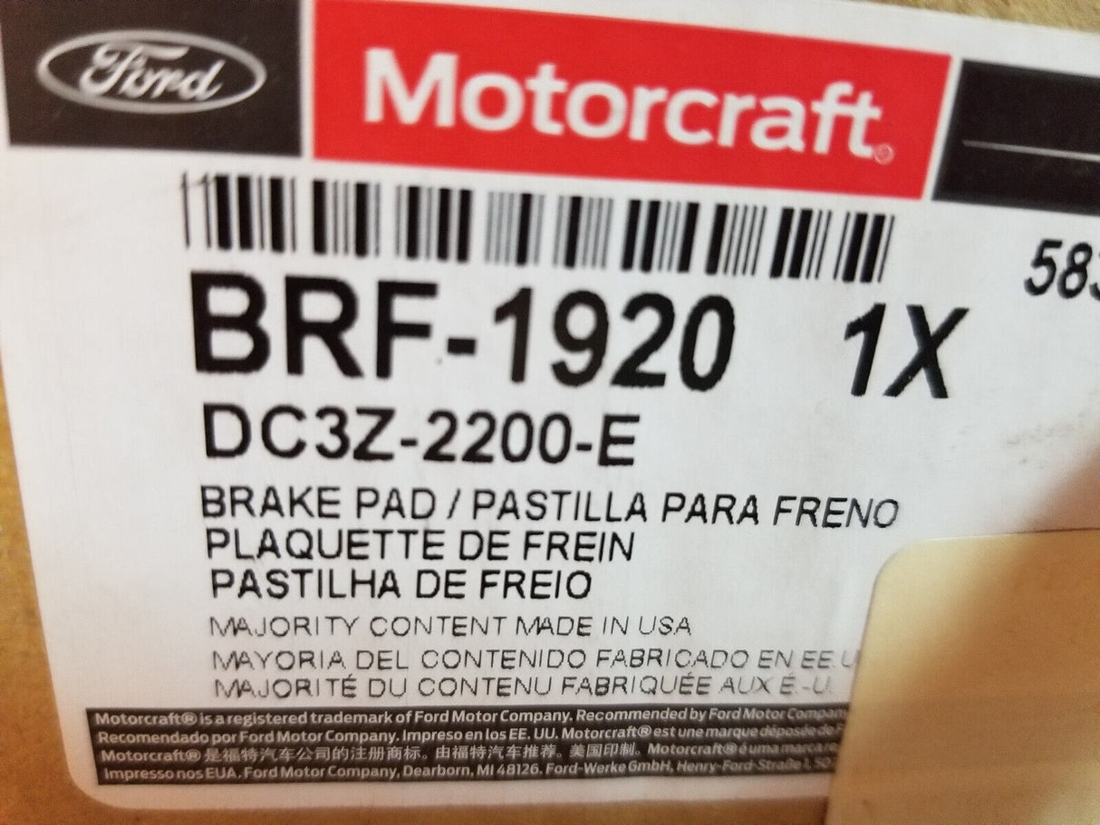 BRF-1920 FORD Motocraft Brake Pad Set DC3Z-2200-E