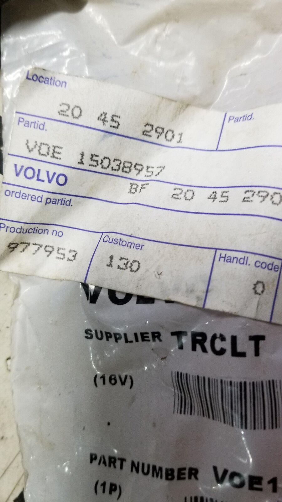 VOLVO TAILLAMP MARKER LIGHT RED LIGHT 15038957 VOE15038957