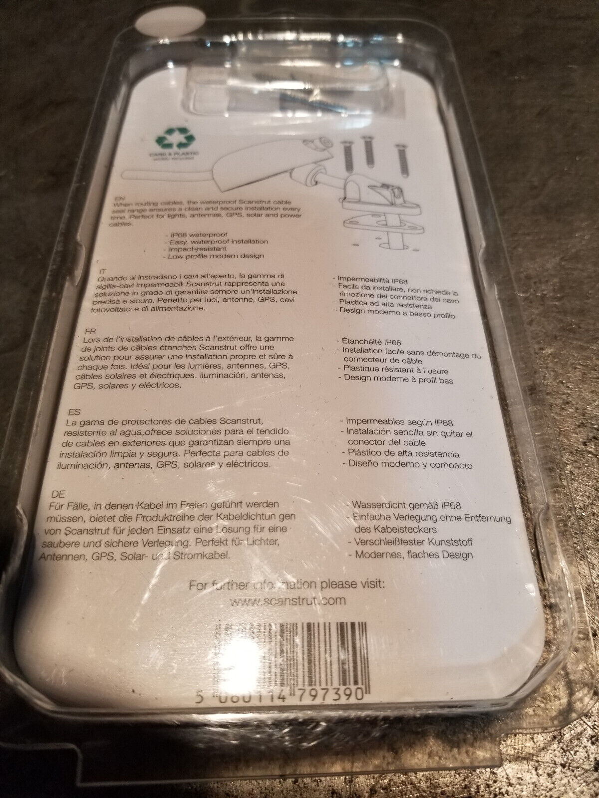 Scanstrut DS-H6-BLK DS-H6-BLK Horizontal Cable Seal - Black