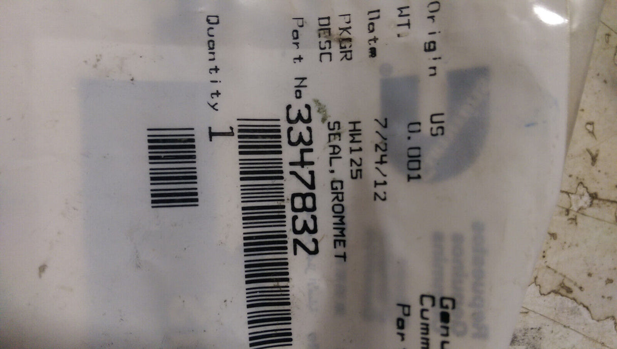 3347832 CUMMINS GROMMET SEAL