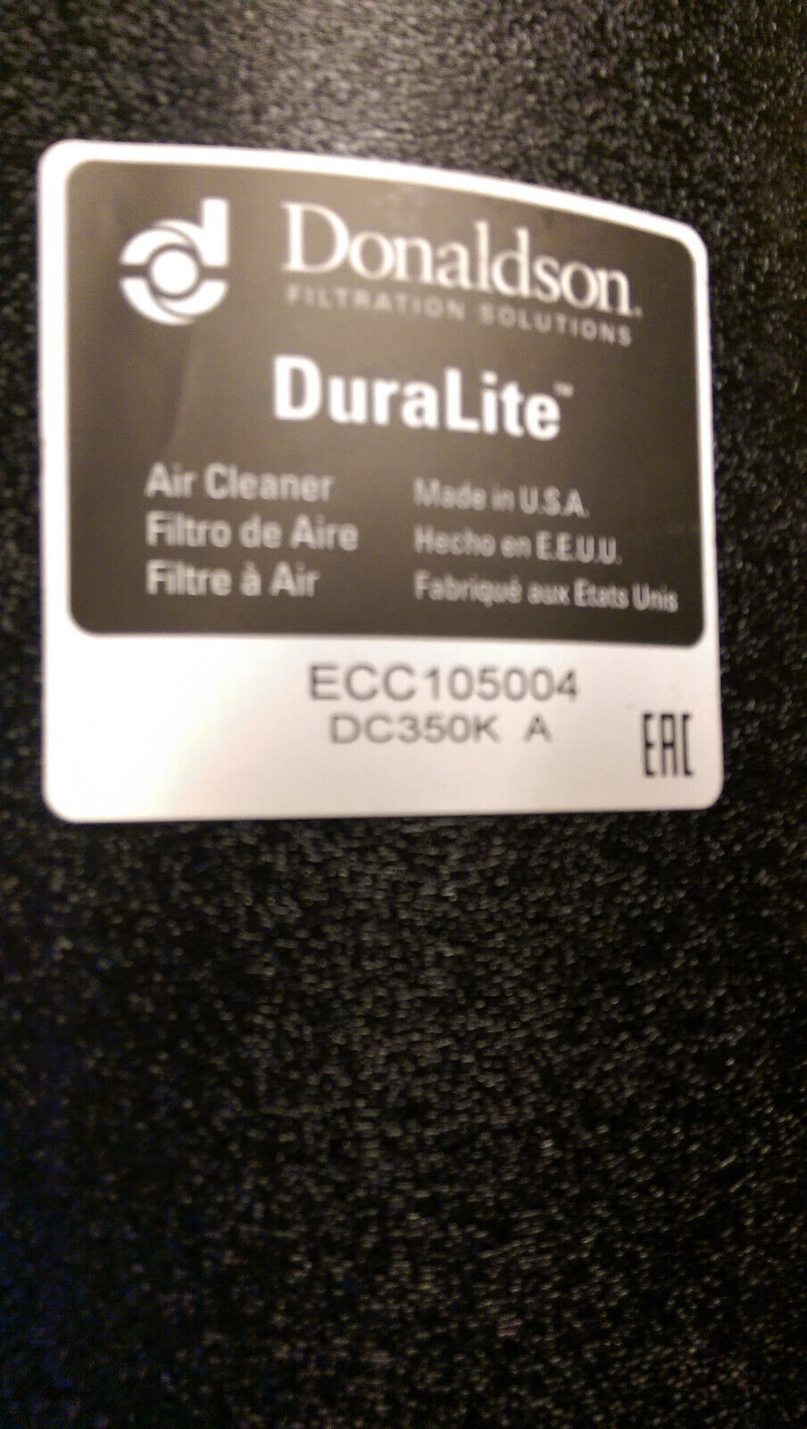 DONALDSON AIR FILTER ECC105004 C105004