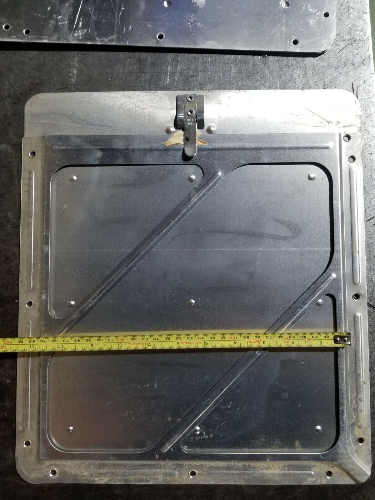 TRUCK HAZARD PLACARD SIGN HOLDER ALUMINUM 2PC SQUARE