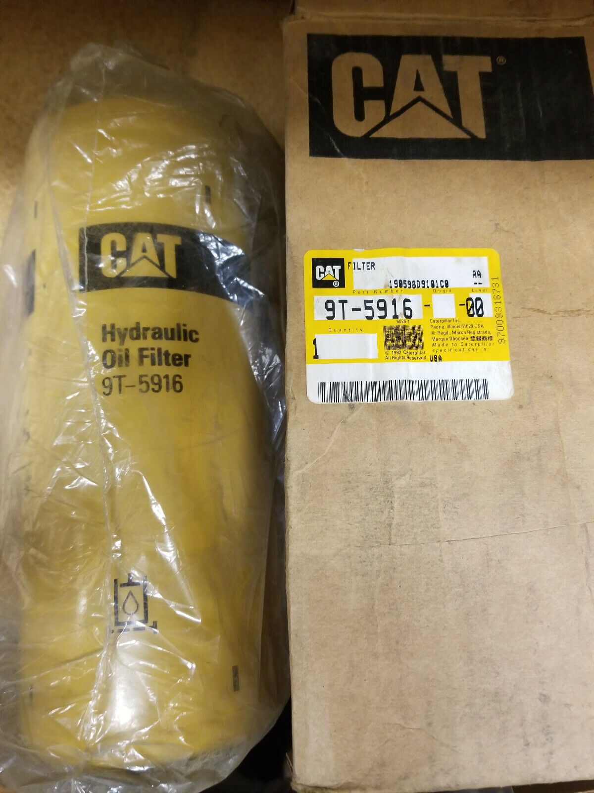 9T5916 CATERPILLAR HYDRAULIC FILTER 9T-5916