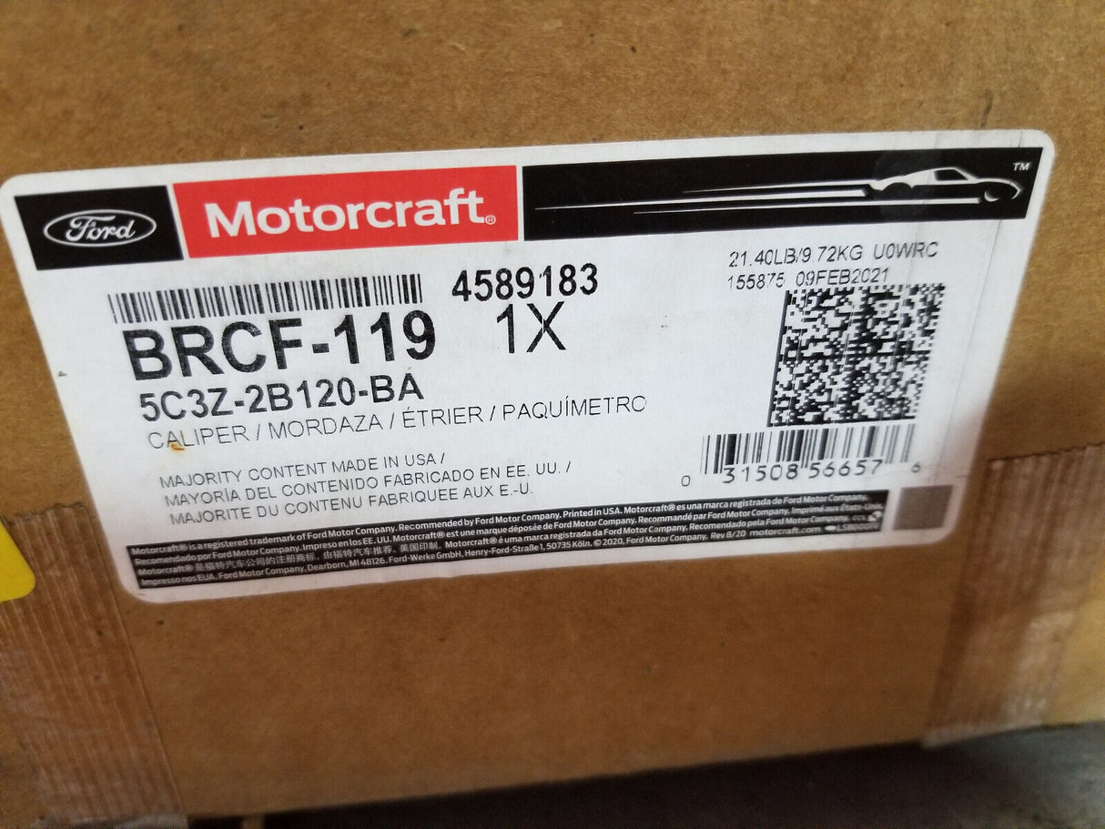 Disc Brake Caliper-Unloaded Caliper Right Motorcraft BRCF-119 5C3Z-2B120-BA