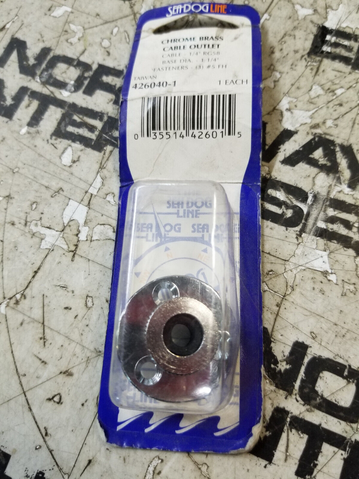 LOT OF 2 PC - Sea Dog 426040-1 Chrome Plate Cable Outlet, 1/4"