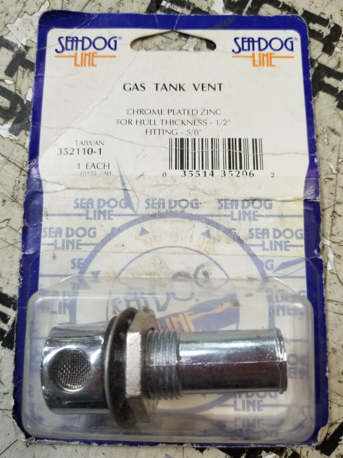 Sea-Dog Chrome-Zinc Gas Vent Round 352110-1
