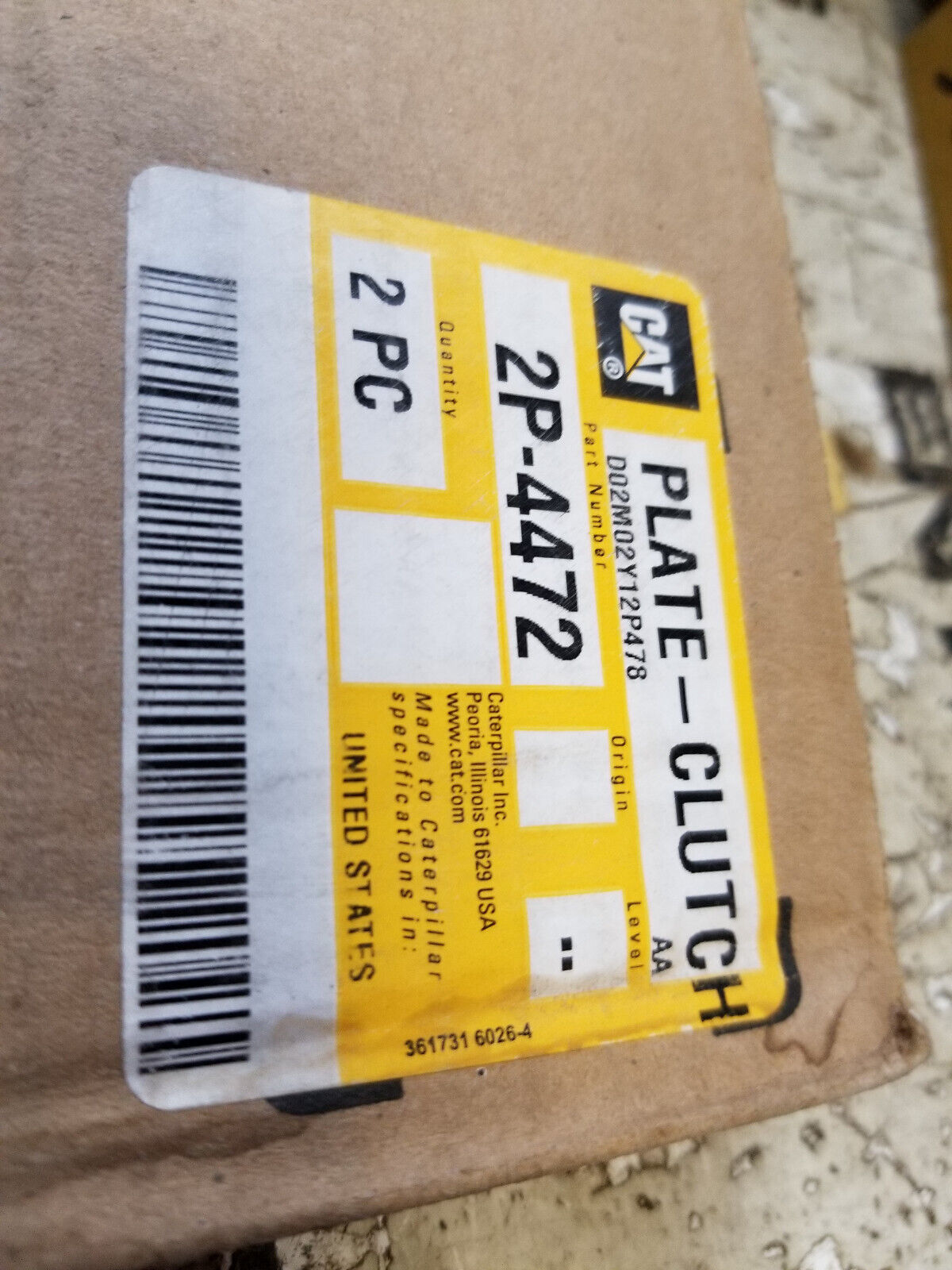 PAIR OF CATERPILLAR 2P-4472 CLUTCH PLATES 2P4472