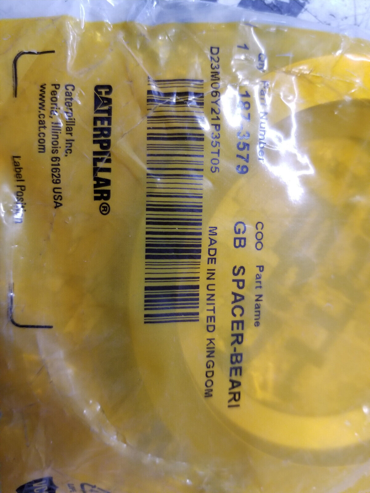 187-3579 77mm Inner Diameter Bearing Spacer 1873579