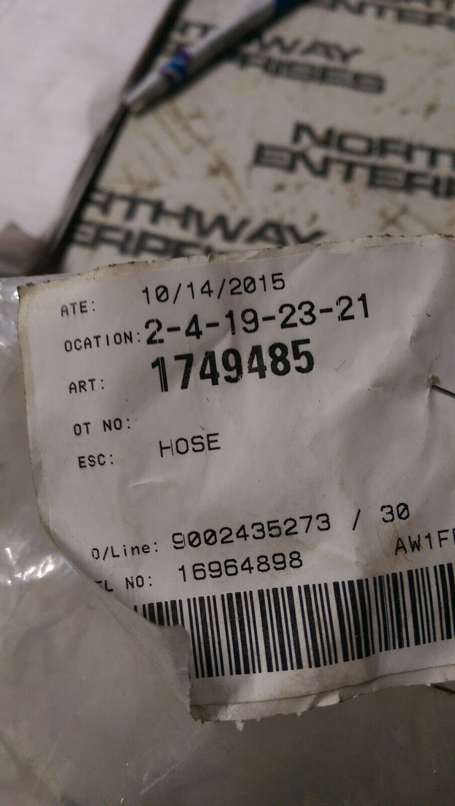 1749485 CATERPILLAR HOSE 174-9485