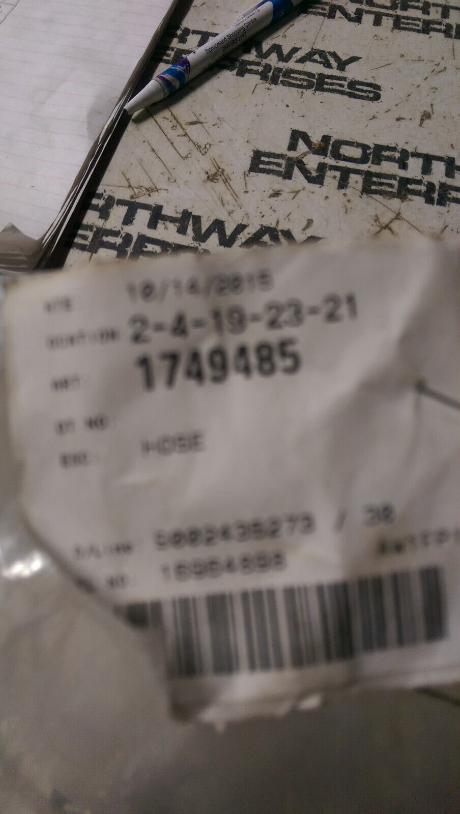 1749485 CATERPILLAR HOSE 174-9485