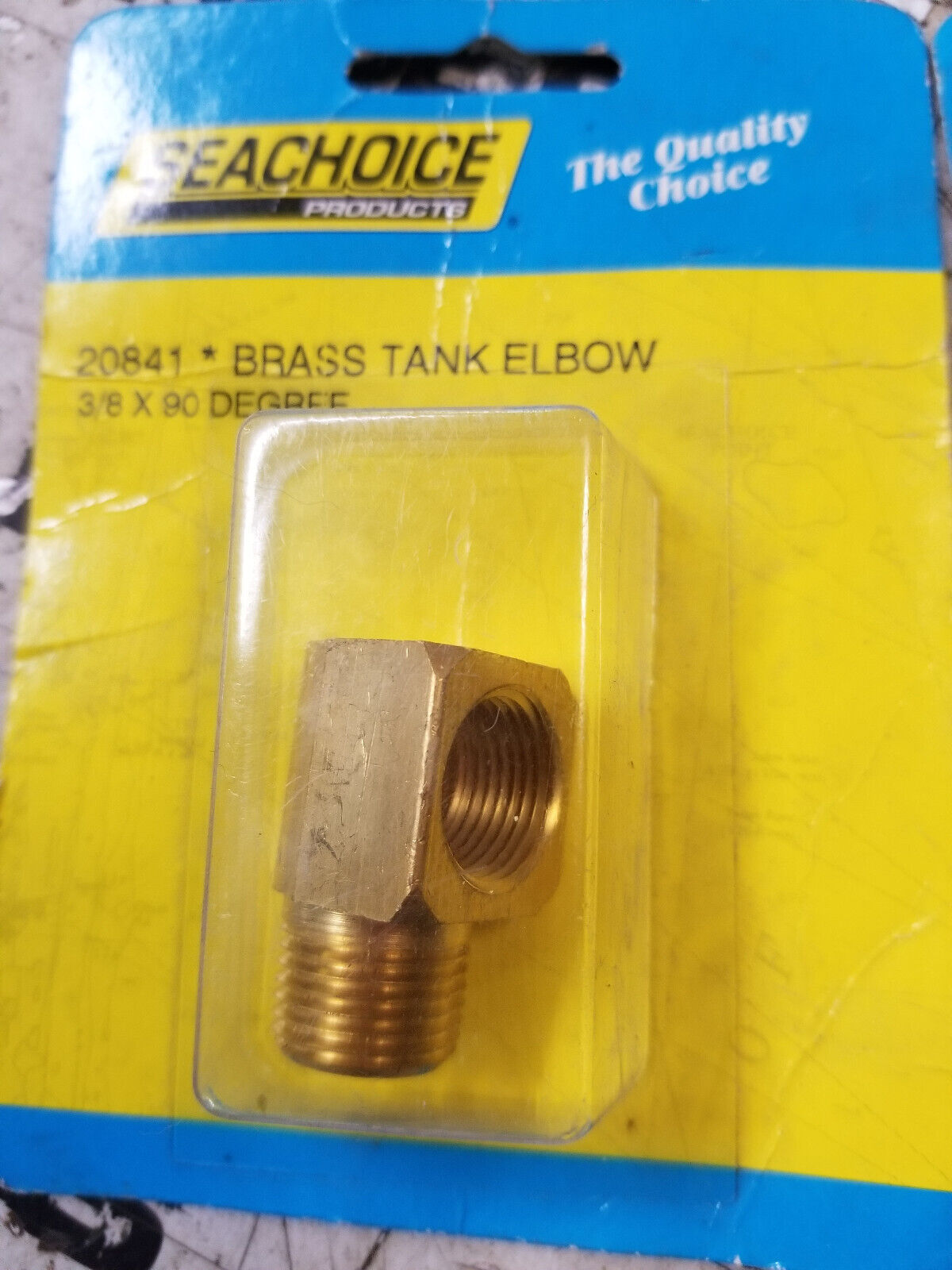 Seachoice Brass Tank Elbow 3/8" x 90-Degree 20841