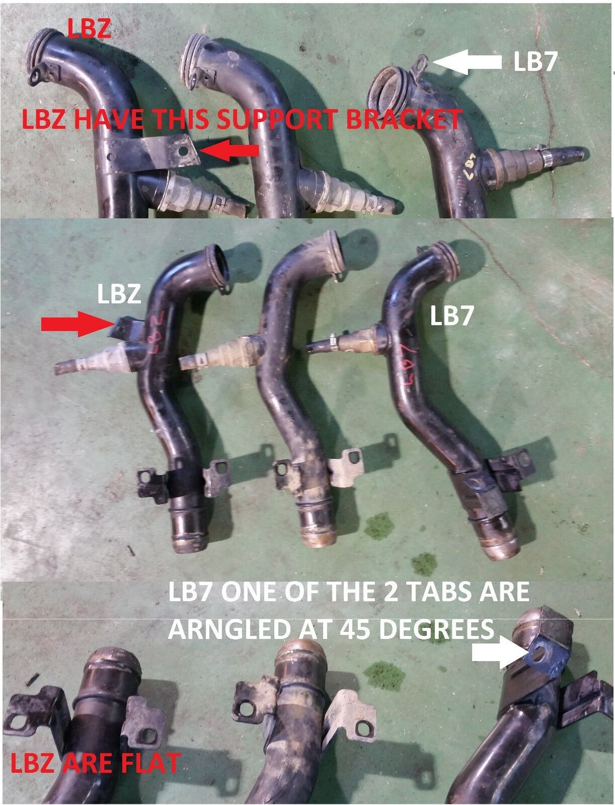 05-06 GMC SIERRA 6.6 DURAMAX TURBO LLY THERMOSTAT OUTLET PIPE 97371077