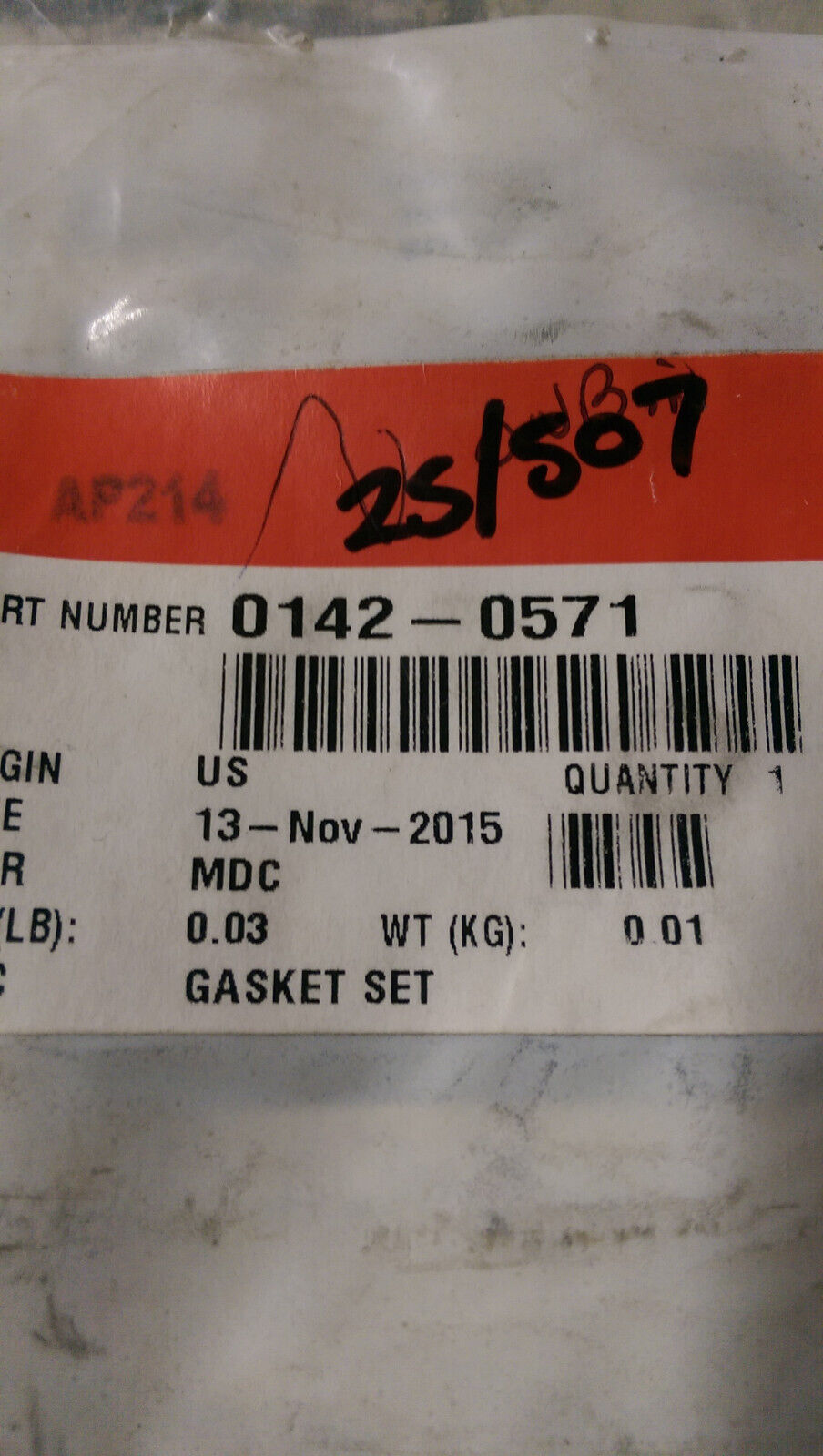 0142-0571 CUMMINS SEAL KIT