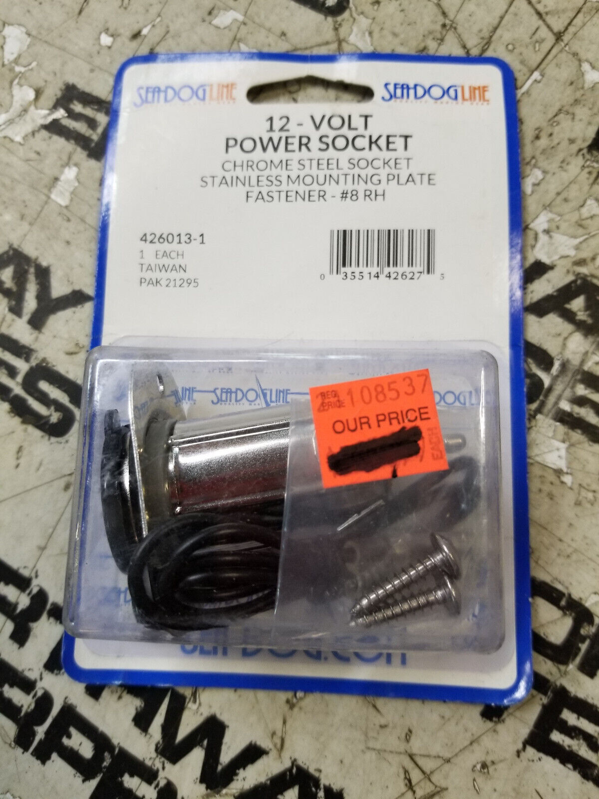 SeaDog Marine Power Socket & Cap 12 Volt Chrome Plated Steel Socket - 426013-1