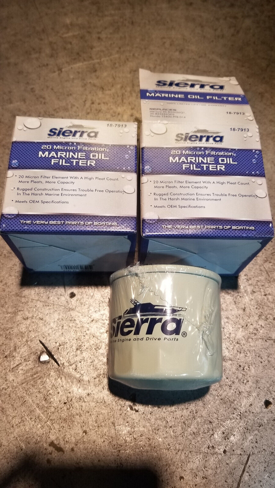 LOT OF 2 18-7913 Oil Filter For Mercury 35-822626 35-822626Q03 15400-PFB-004