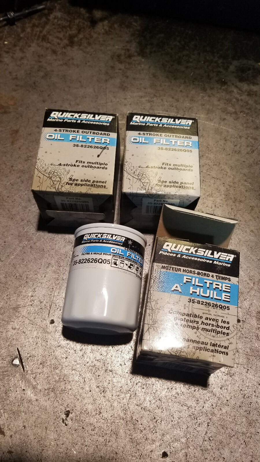 LOT OF 3 PC QUICKSILVER Oil filter 35-822626Q05