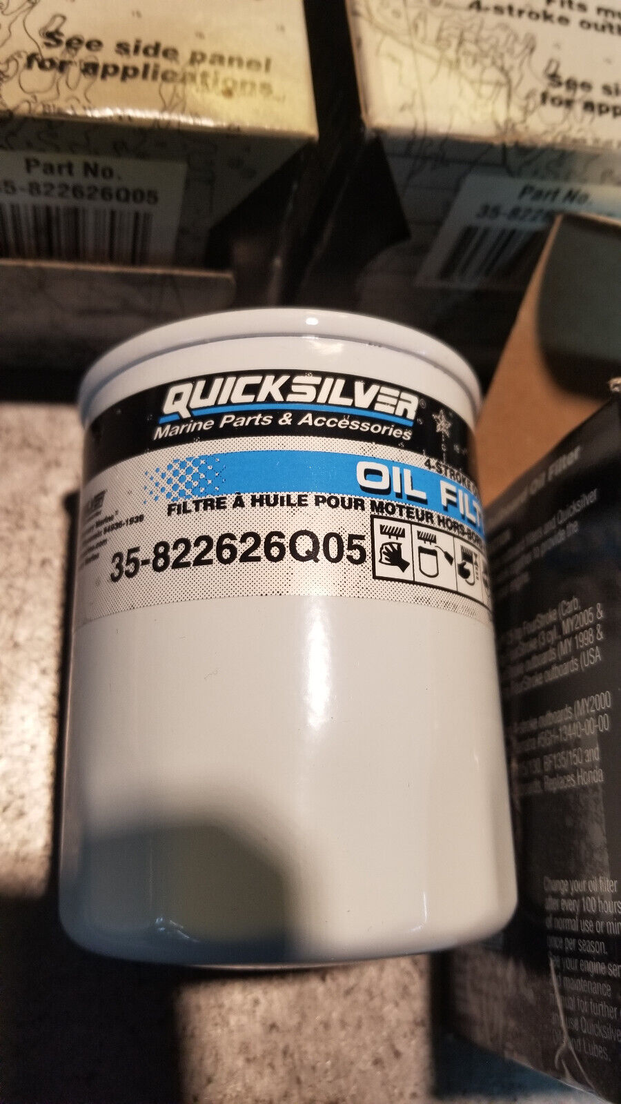 LOT OF 3 PC QUICKSILVER Oil filter 35-822626Q05