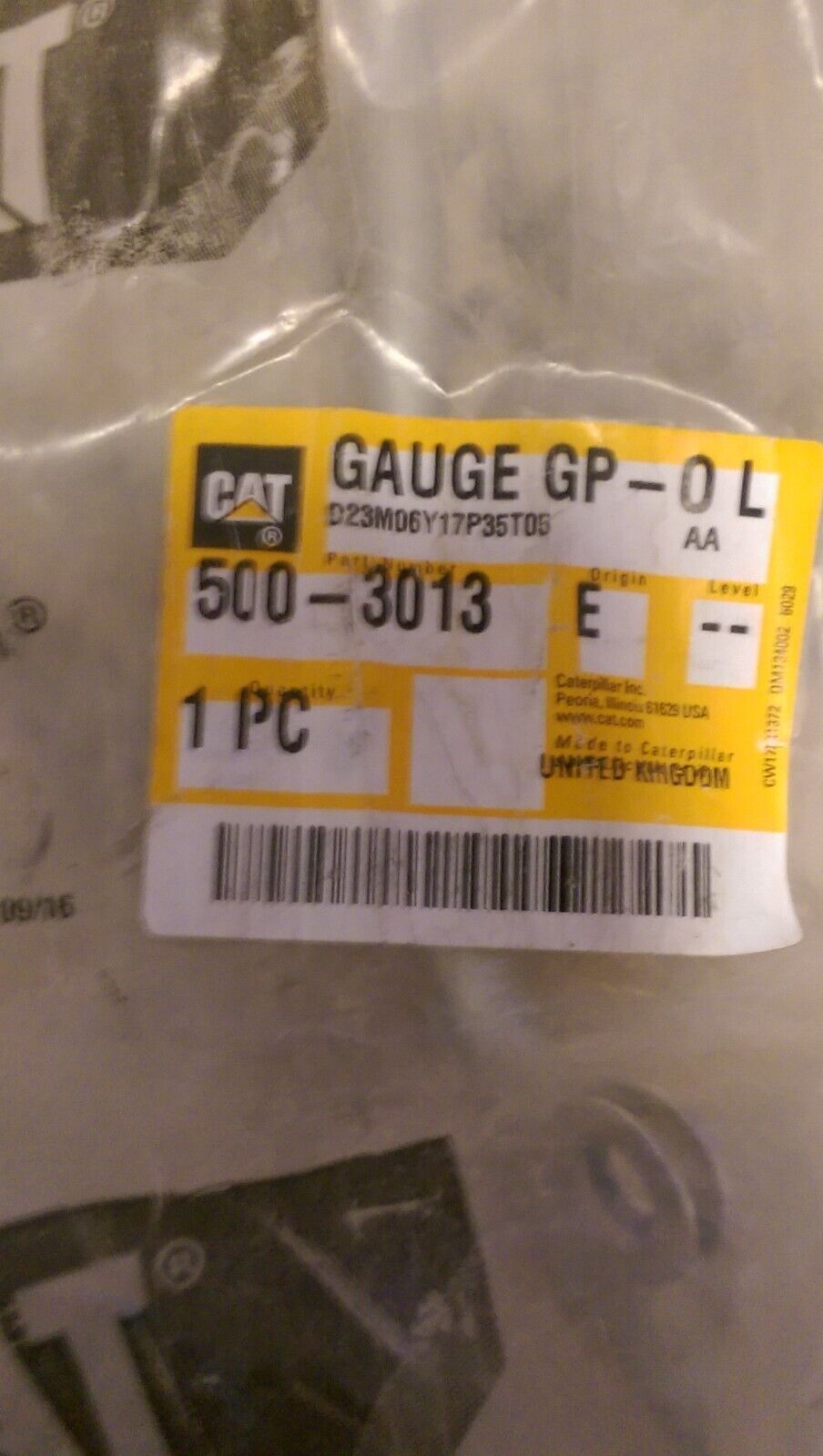 CATERPILLAR 500-3013: GAUGE GP-O L