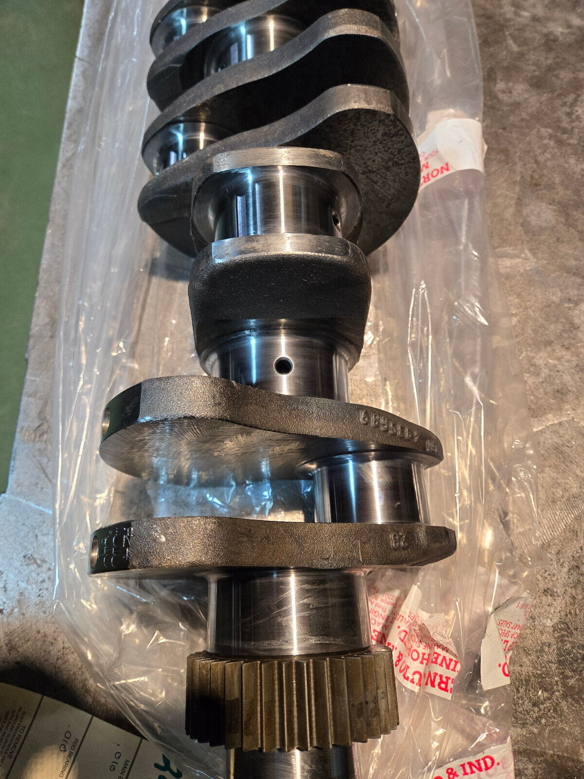 REMAN CUMMINS 6.7L CRANKSHAFT 4935689 POLISHED .010 SONOFLUXED COMPLETE W GEAR