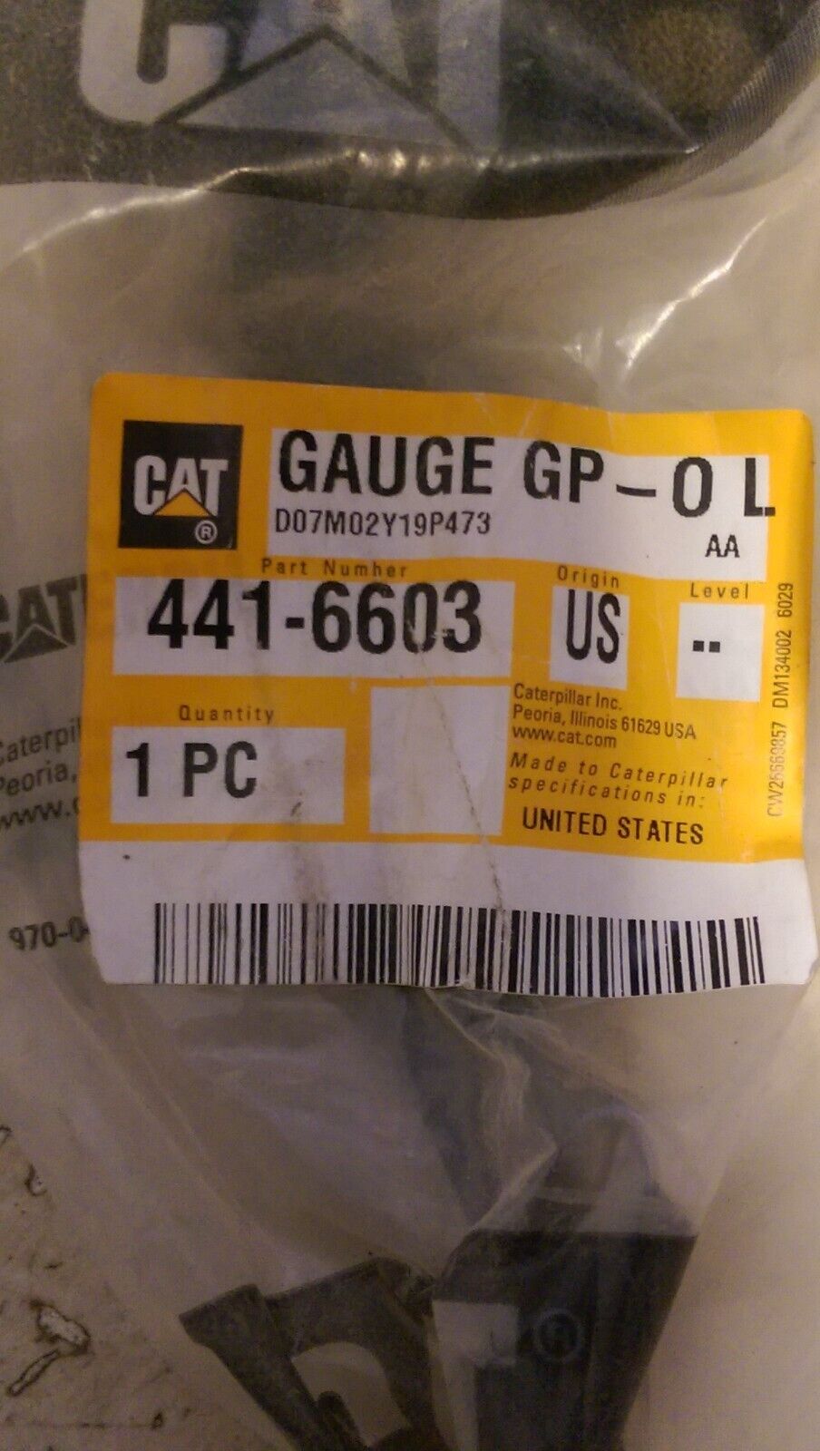 CATERPILLAR 441-6603: GAUGE GROUP-OIL LEVEL