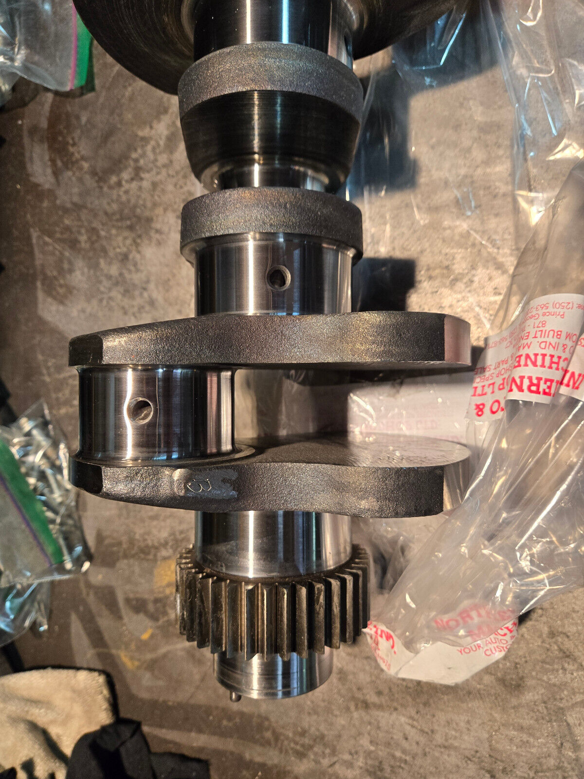 REMAN CUMMINS 6.7L CRANKSHAFT 4935613 POLISHED SONOFLUXED COMPLETE W GEAR