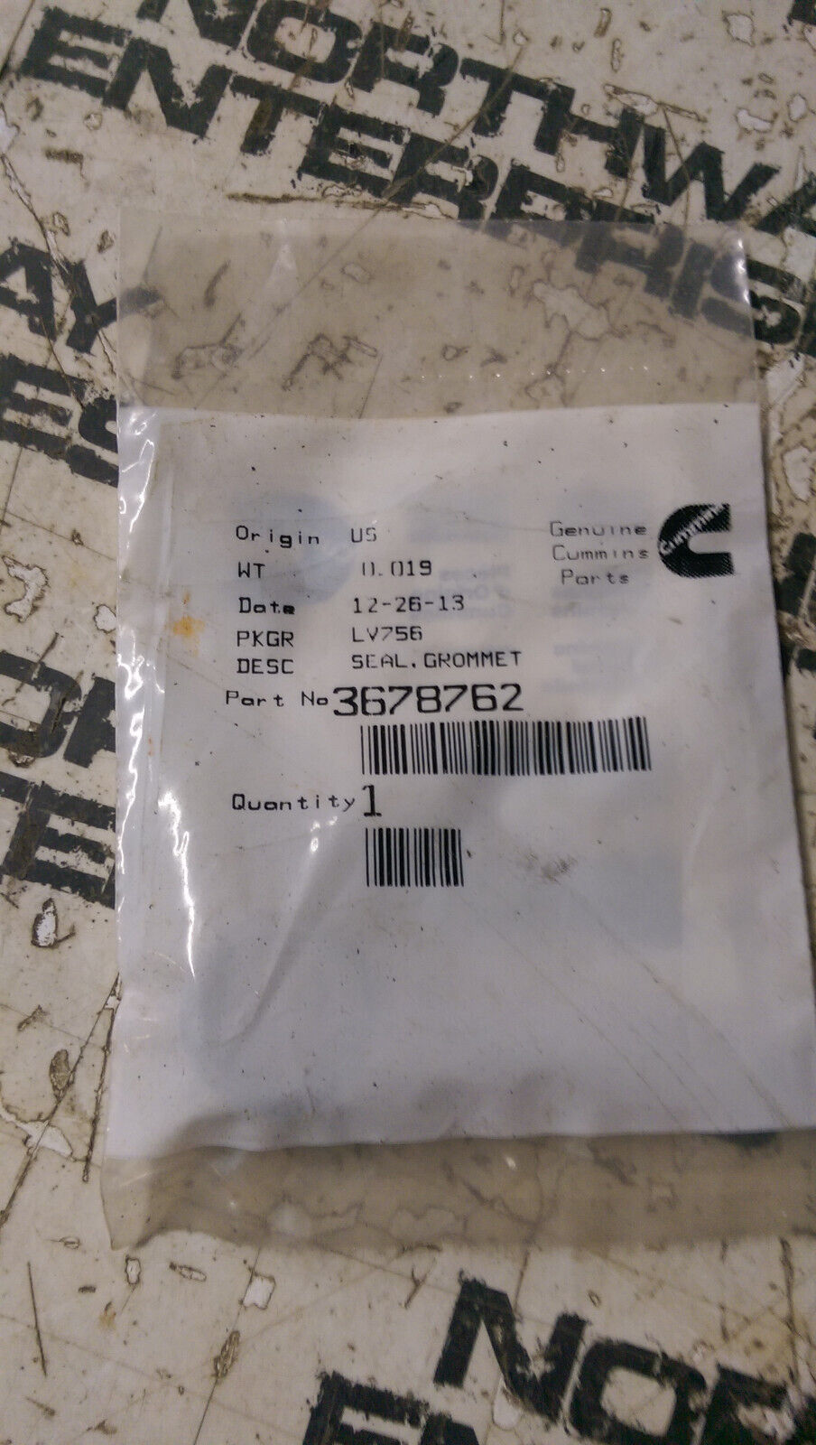 3678762 CUMMINS GROMMET SEAL